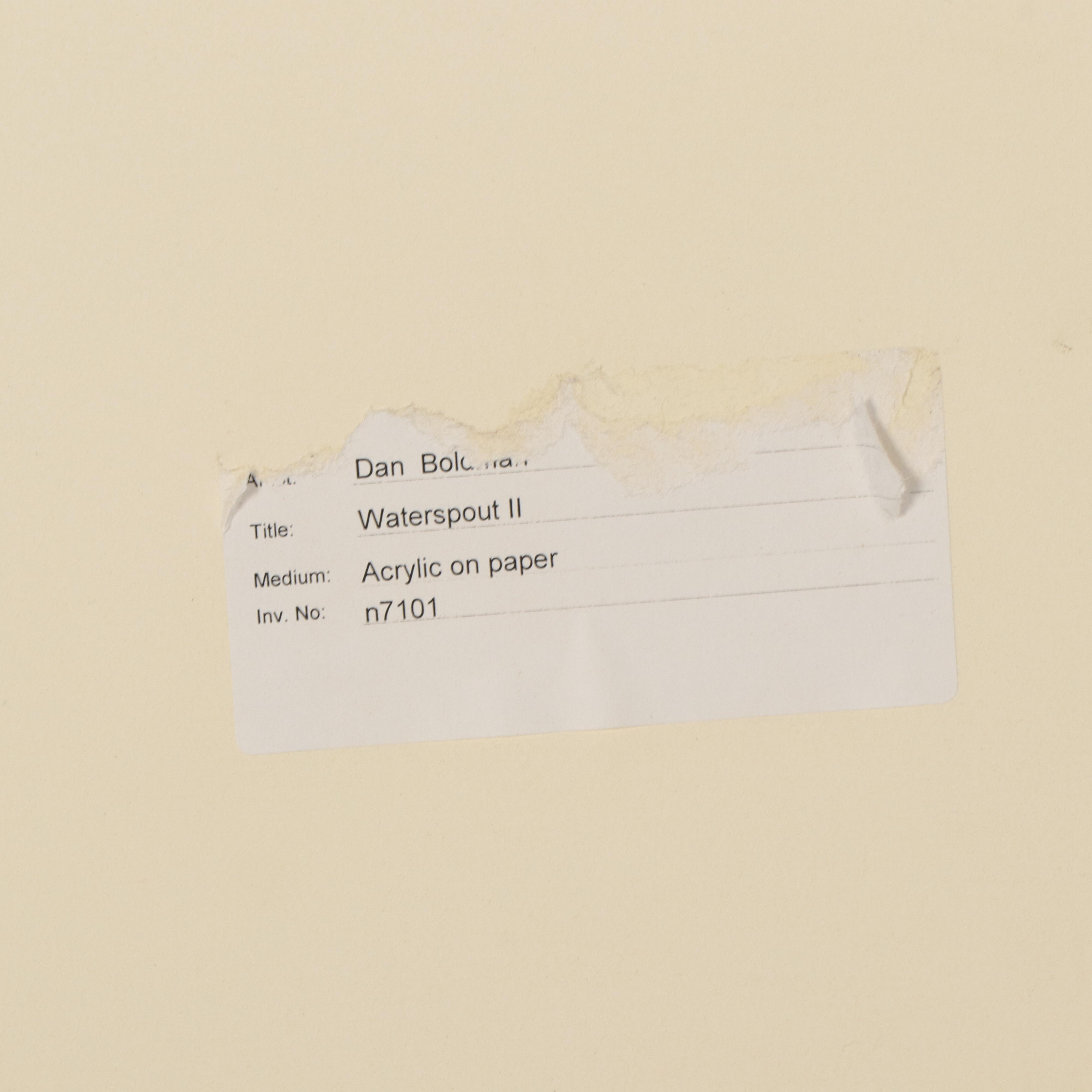 Dan Boldman Stylized Seascape Acrylic Painting, 1989