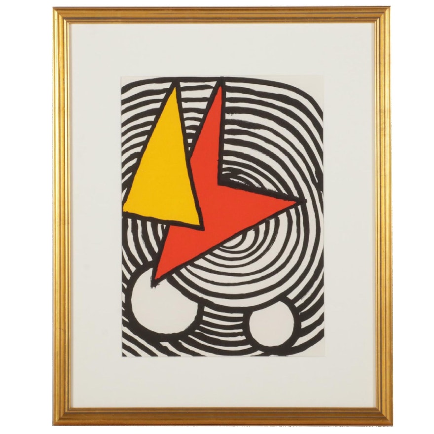 Alexander Calder Color Lithograph for "Derrière le Miroir," 1973