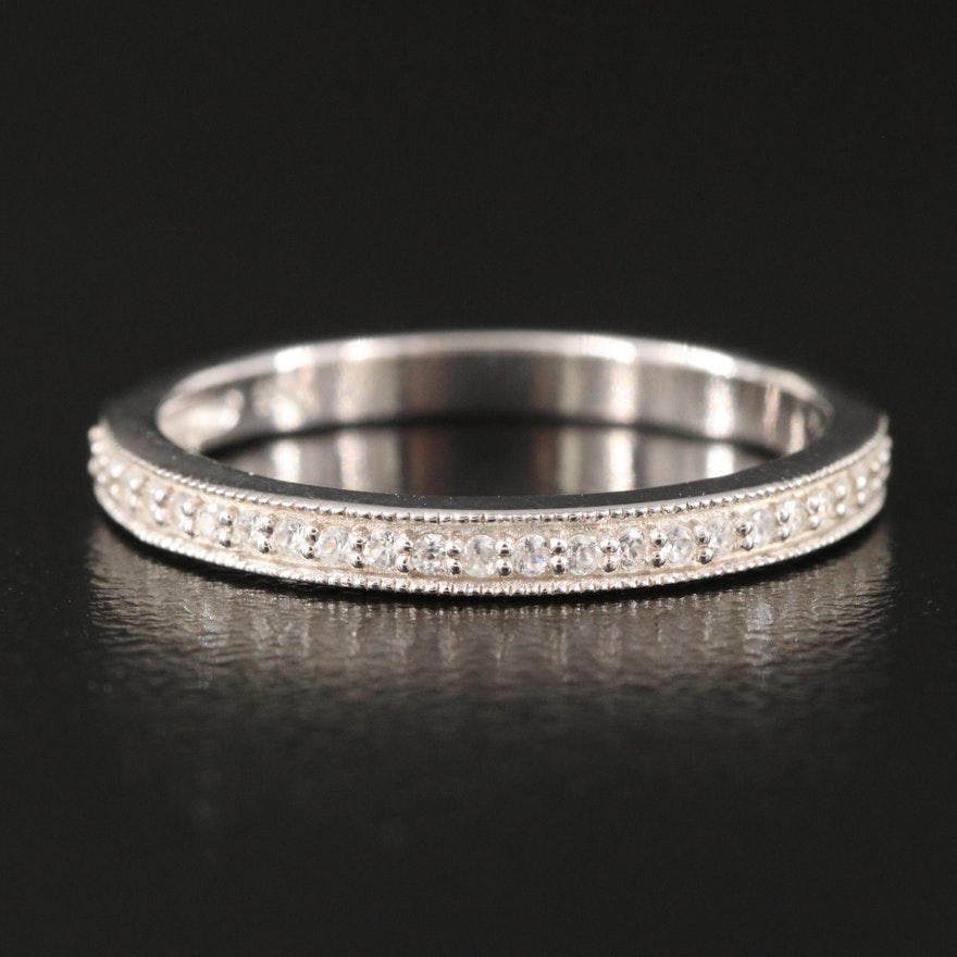 Sterling Silver Zircon Band