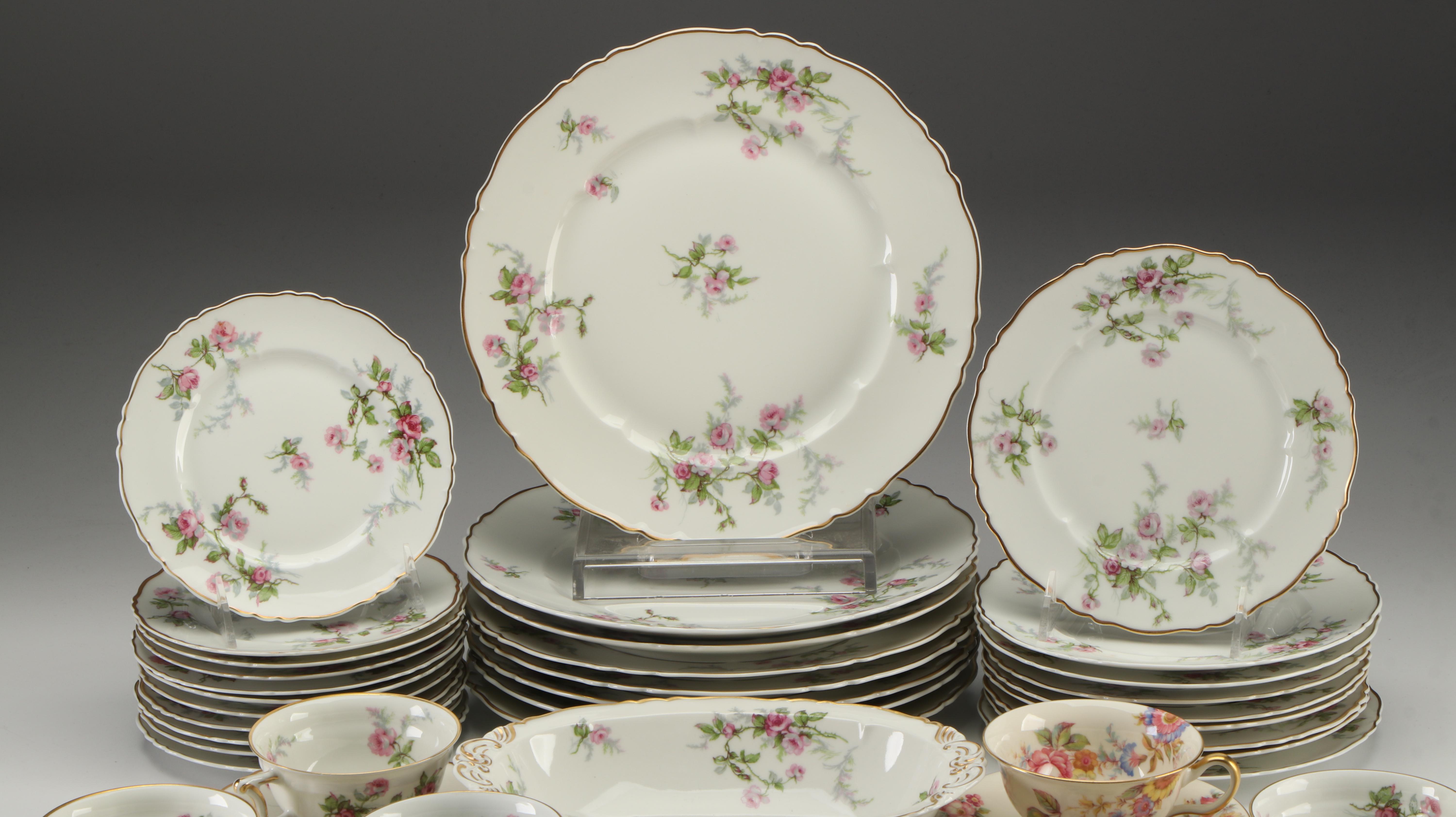 Haviland "Sylvia" Bone China Dinnerware with Castleton Cup and Saucer