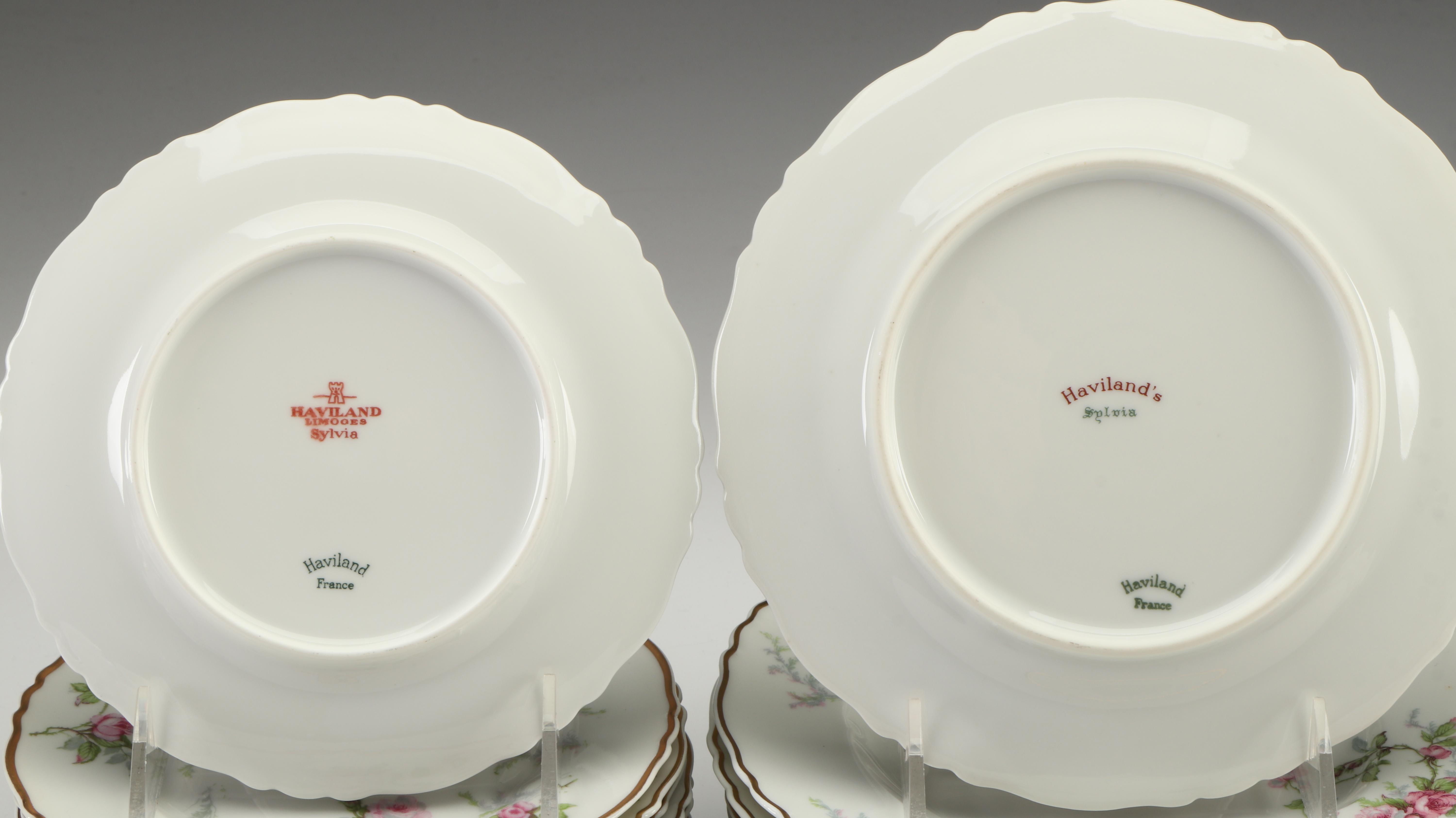 Haviland "Sylvia" Bone China Dinnerware with Castleton Cup and Saucer