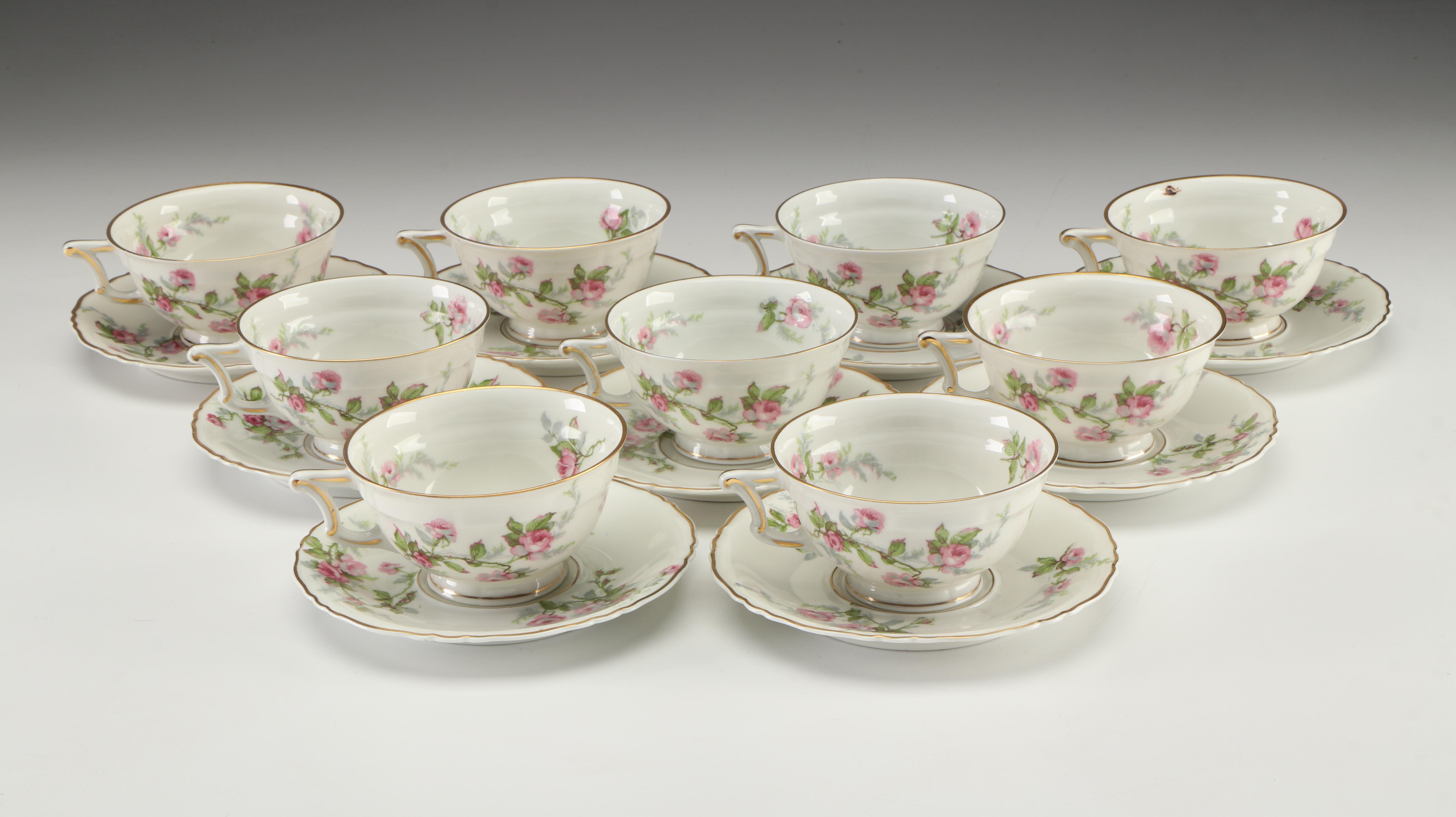 Haviland "Sylvia" Bone China Dinnerware with Castleton Cup and Saucer