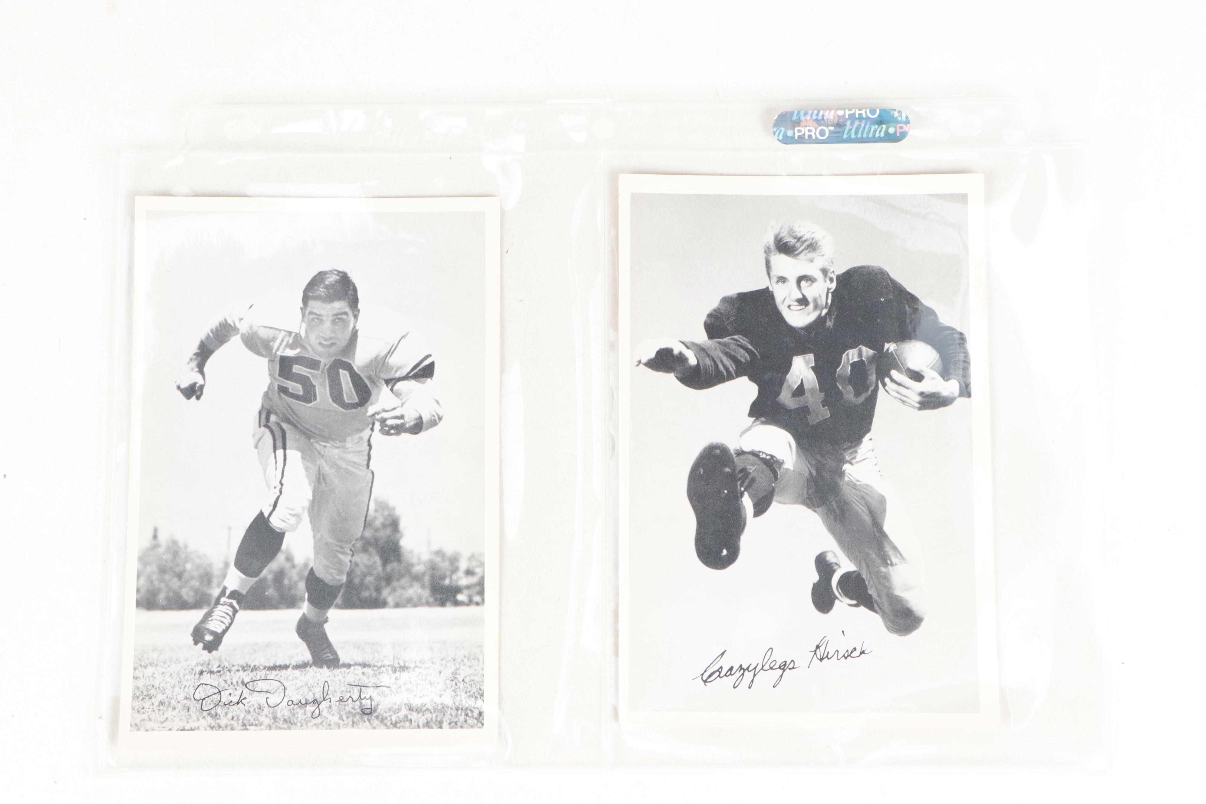 1950s Los Angeles Rams Football Club Player Photos with Protective Sleeves
