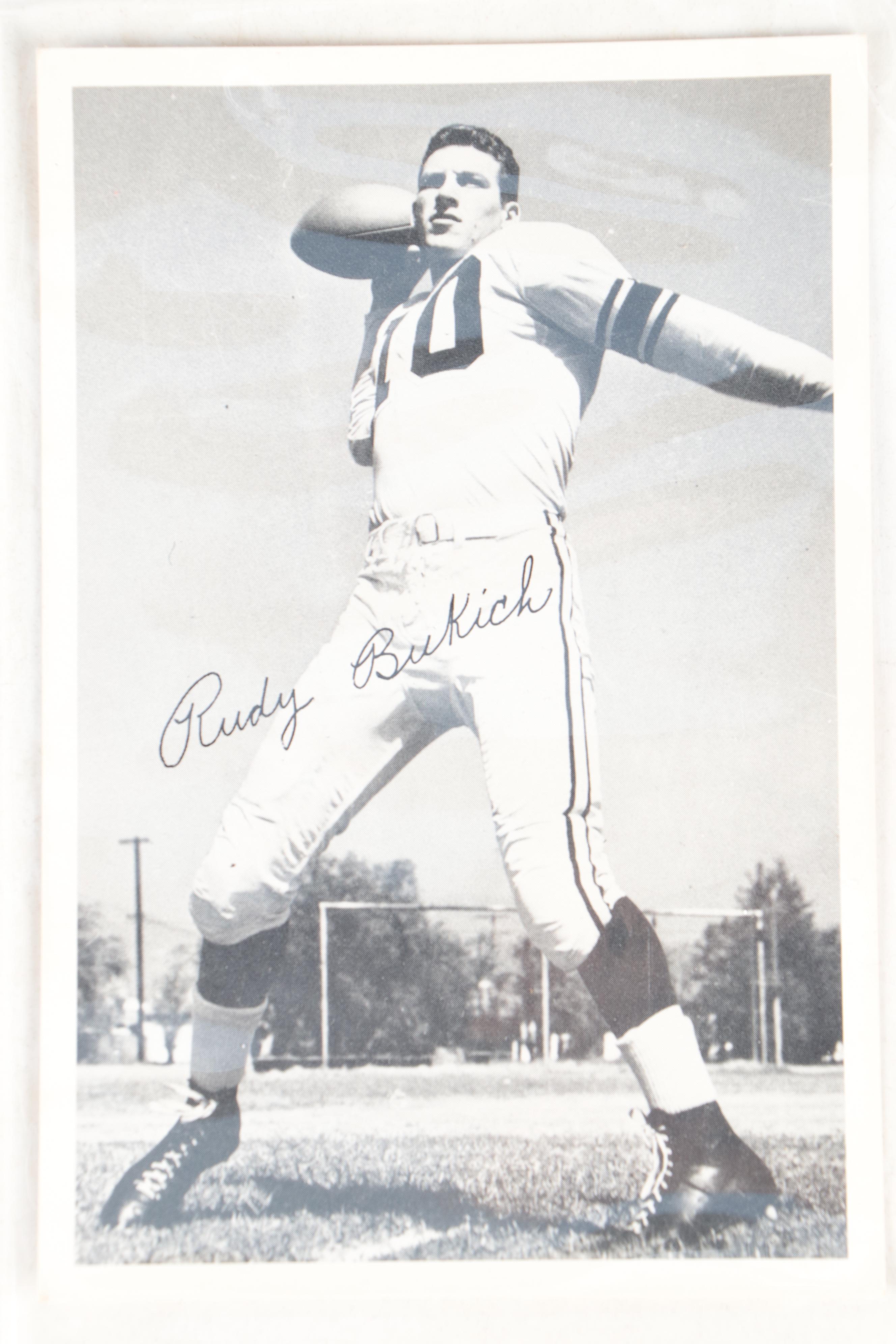 1950s Los Angeles Rams Football Club Player Photos with Protective Sleeves