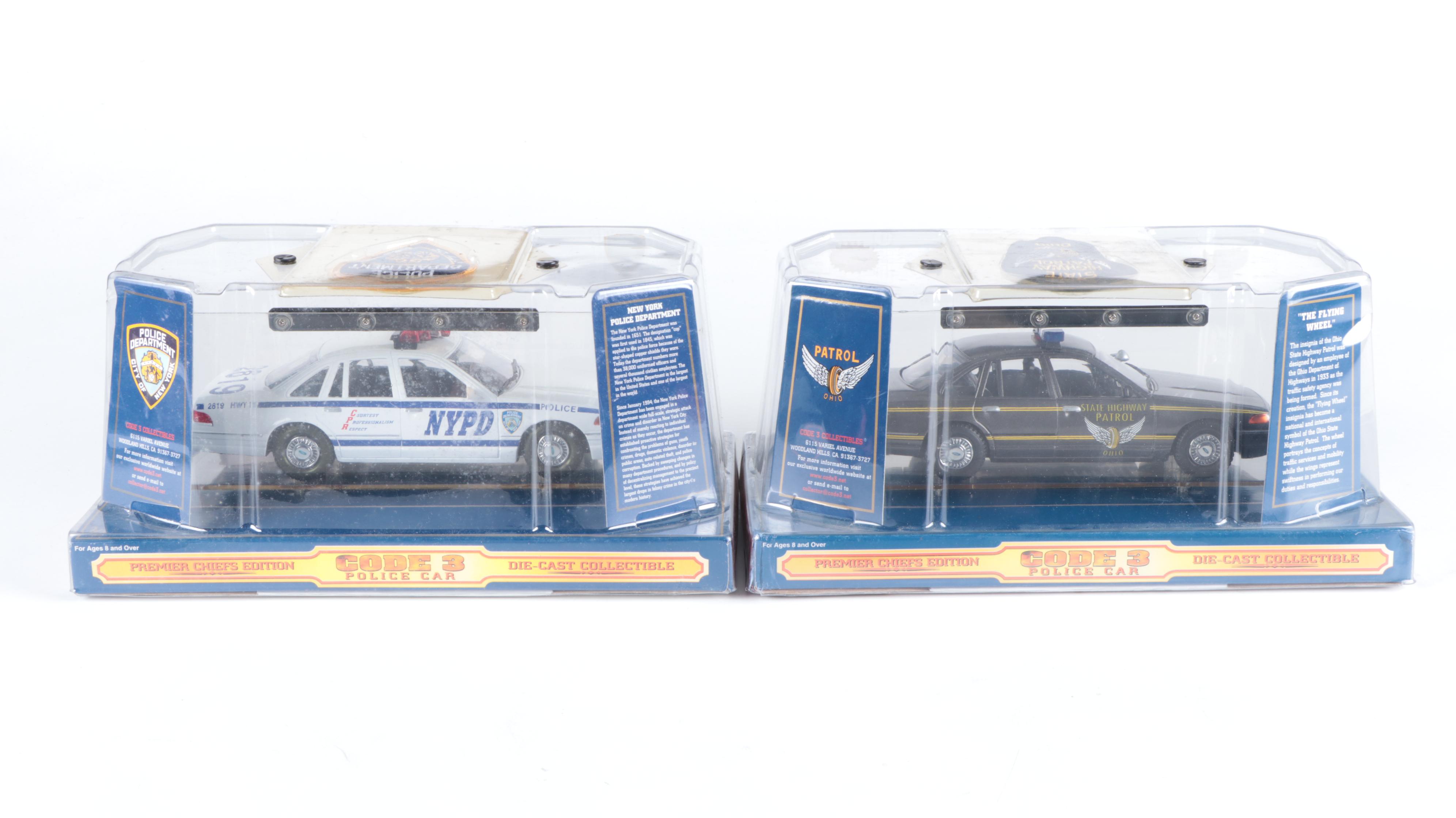 Code 3 Diecast Premier Chiefs Edition Police Cars