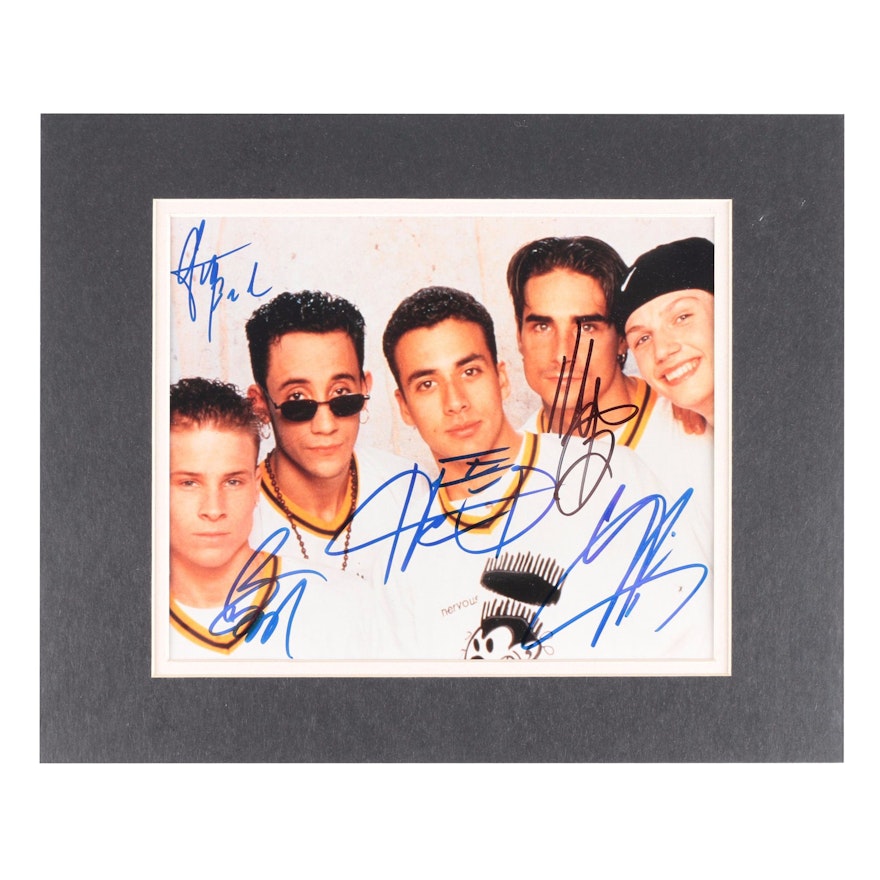 Backstreet Boys Signed and Matted Photographic Print