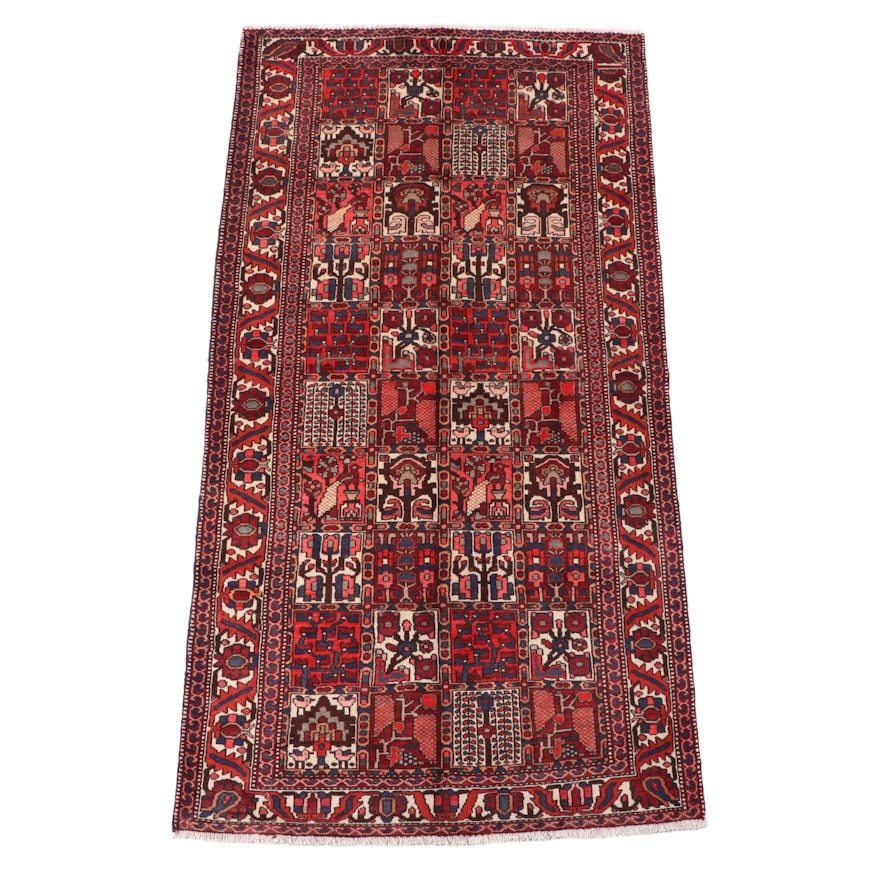 5'2 x 9'9 Hand-Knotted Persian Bakhtiari Area Rug