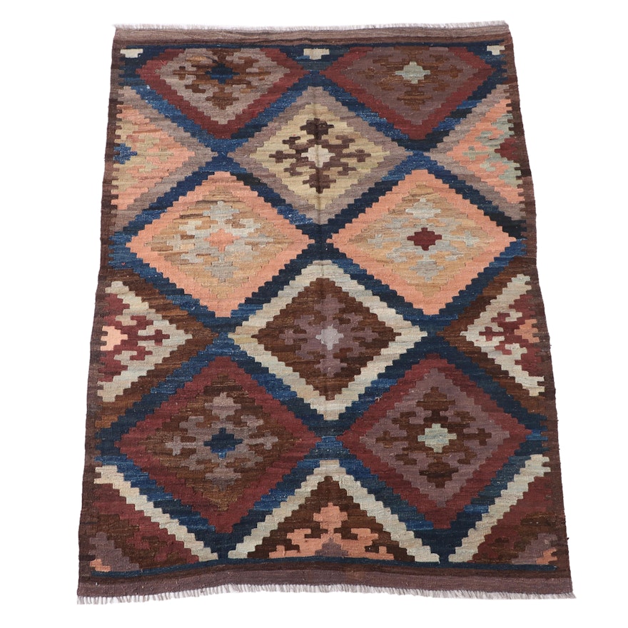 6'5 x 9' Handwoven Afghan Kilim Area Rug