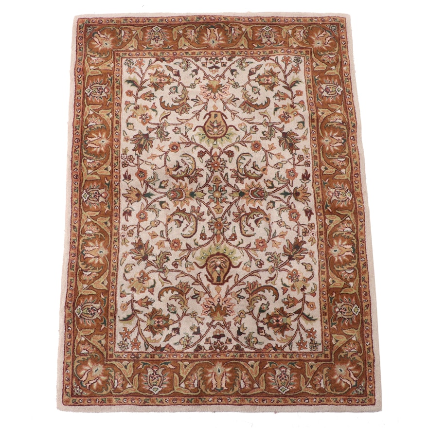 5'2 x 7'1 Hand-Tufted Indian Mahal Style Area Rug