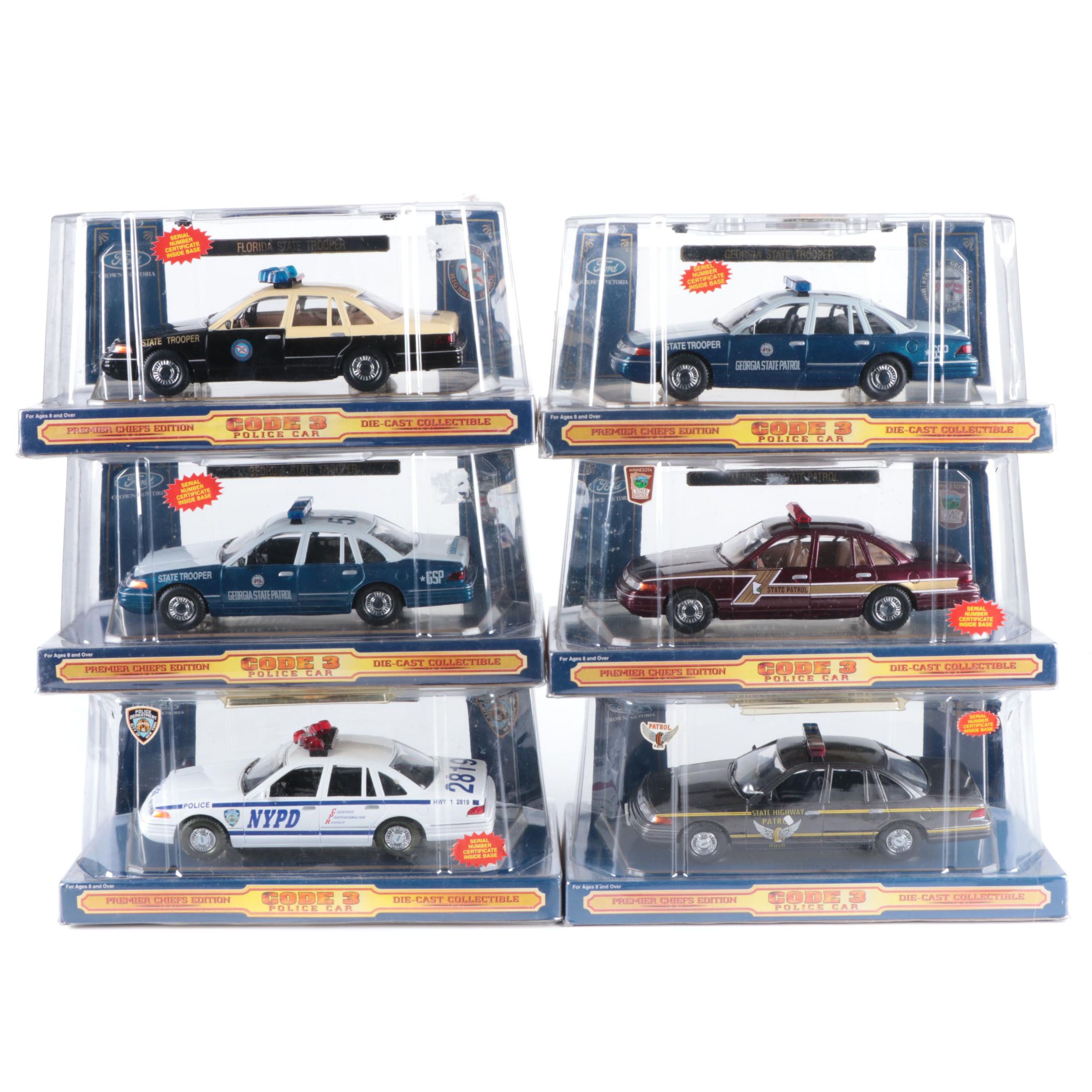 Code 3 Diecast Premier Chiefs Edition Police Cars