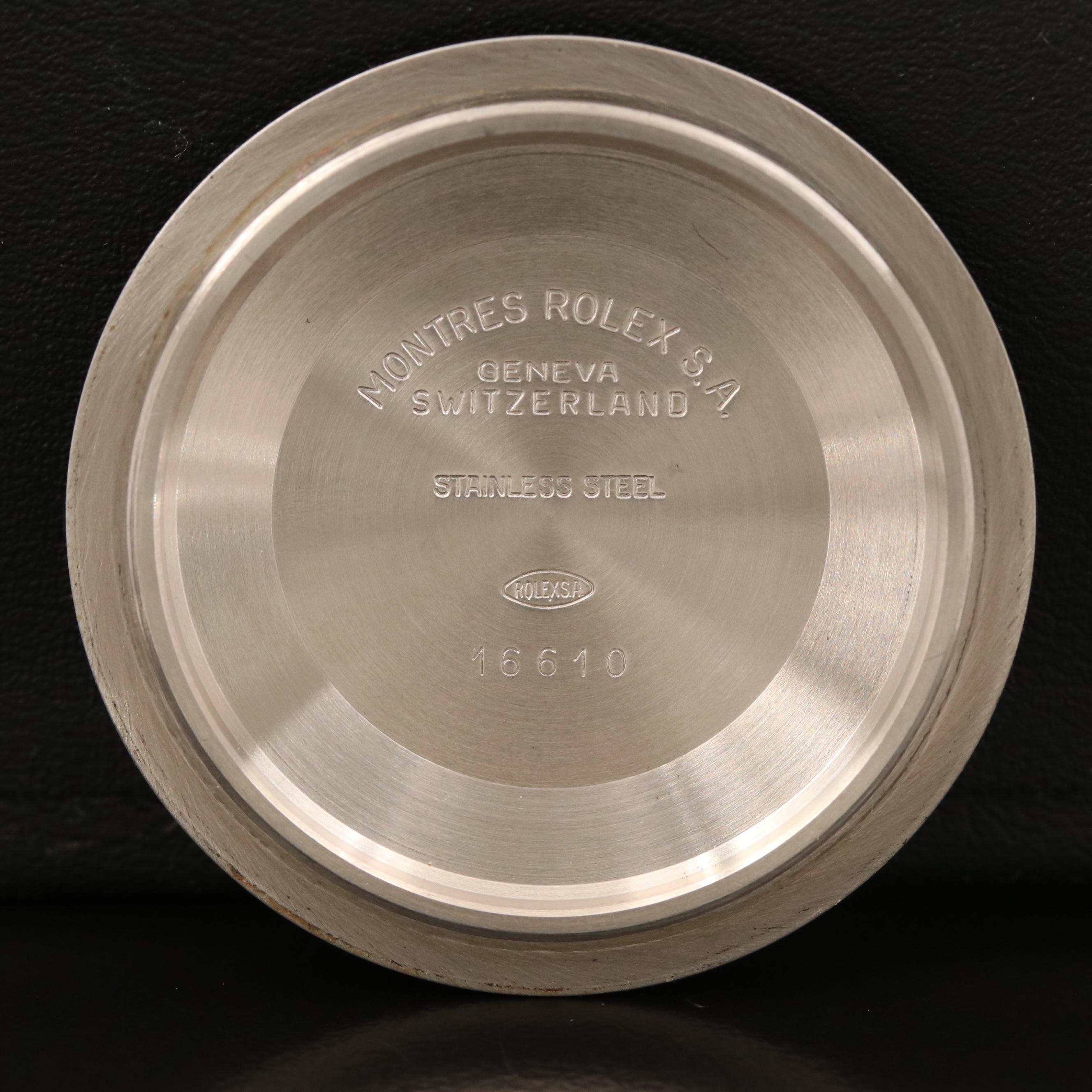 1989 Rolex Oyster Perpetual Submariner Model 16610 Watch