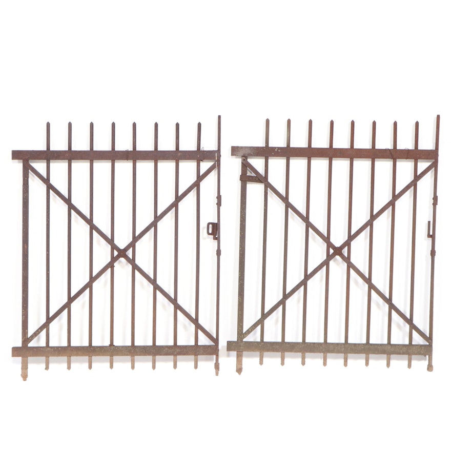 Pair of Cast Iron Gates, Early 20th Century