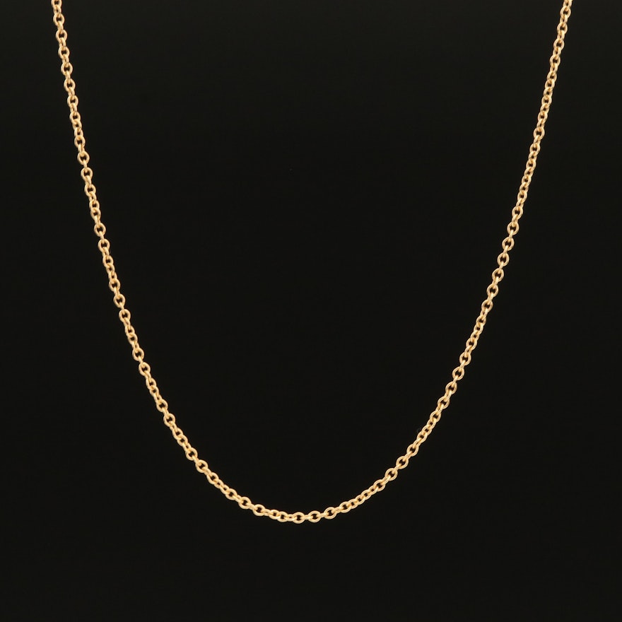 Tiffany & Co. 18K Rolo Chain Necklace