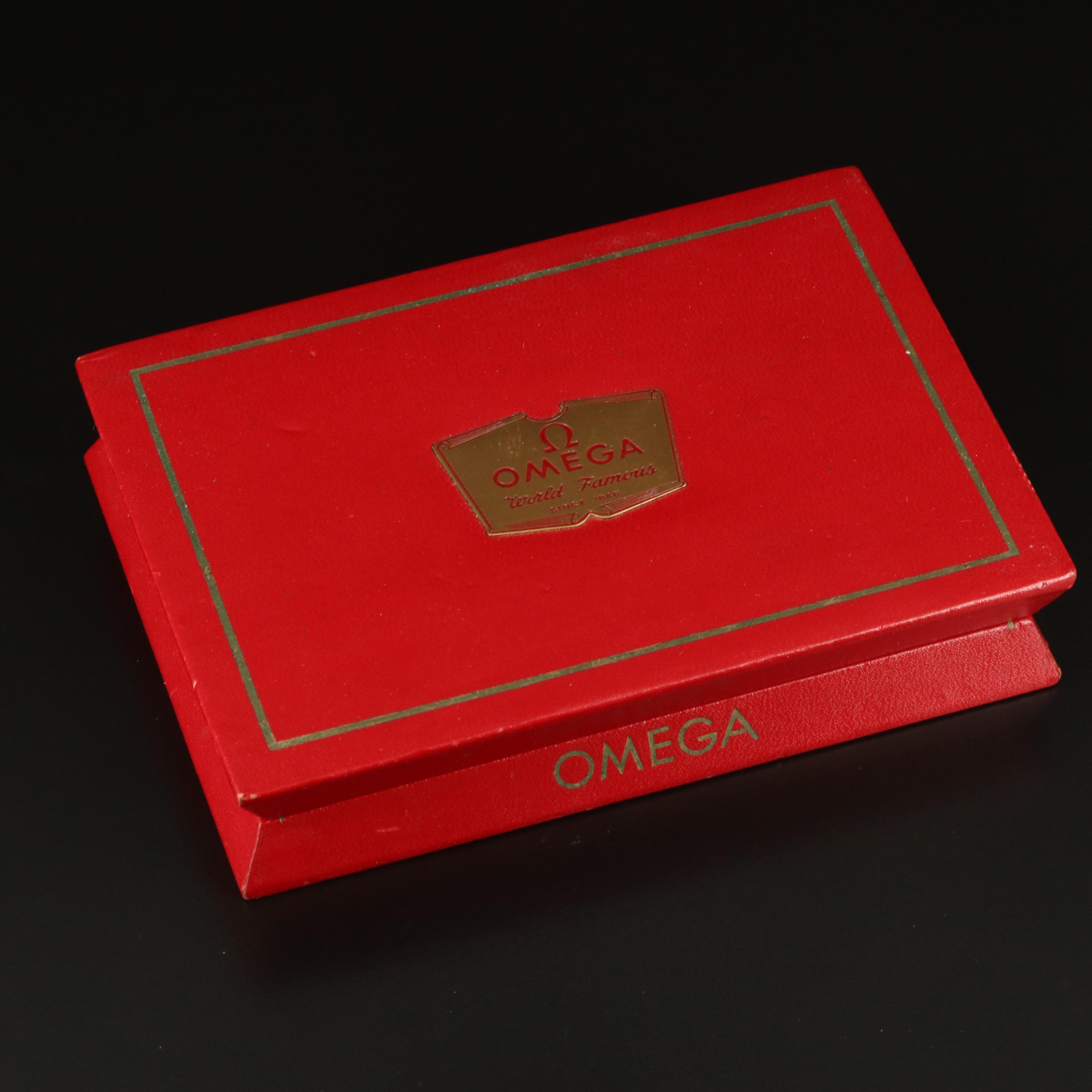 Omega "Red Box" with Rare Signage on the Lid