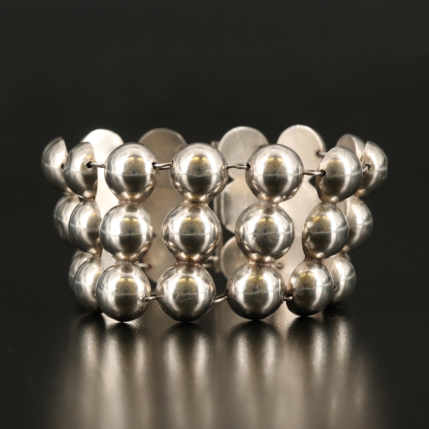 Sterling Silver Triple Row Bracelet