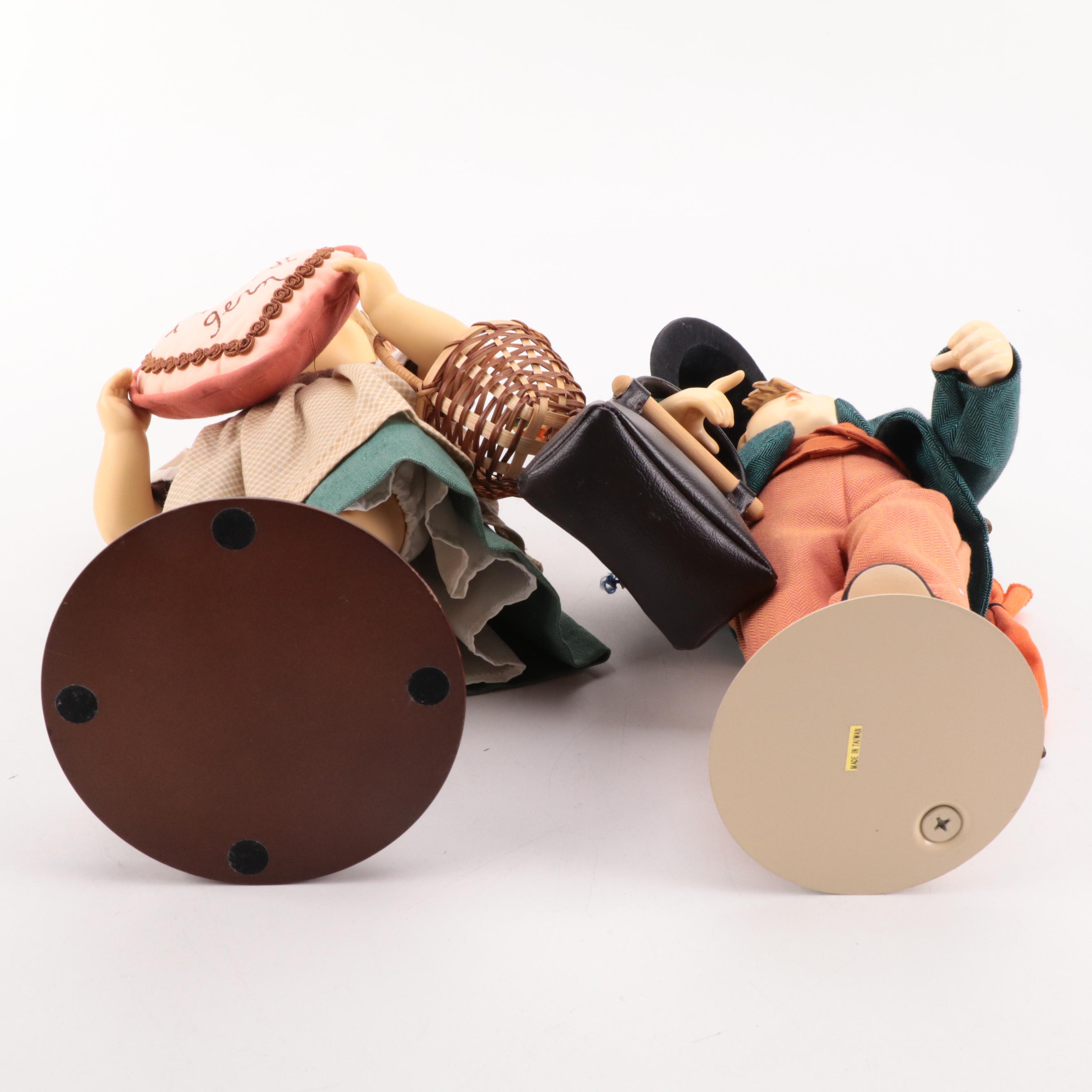 Goebel Hummel "Merry Wanderer" and "Valentine Gift" Porcelain Dolls