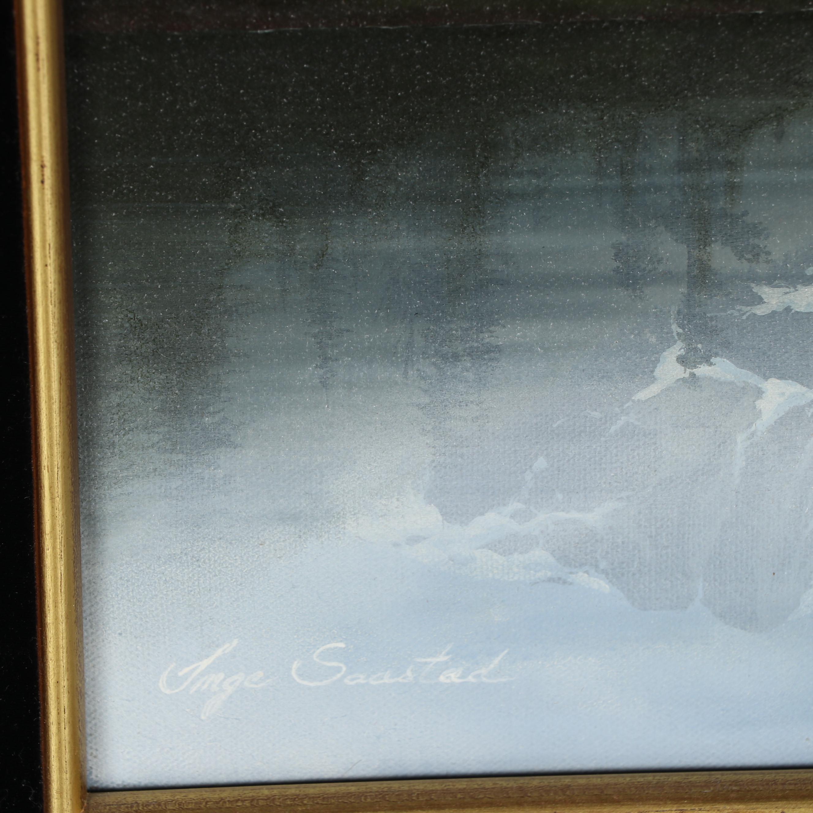 Marc Inge Saastad Mountain Landscape Oil Painting, 21st Century