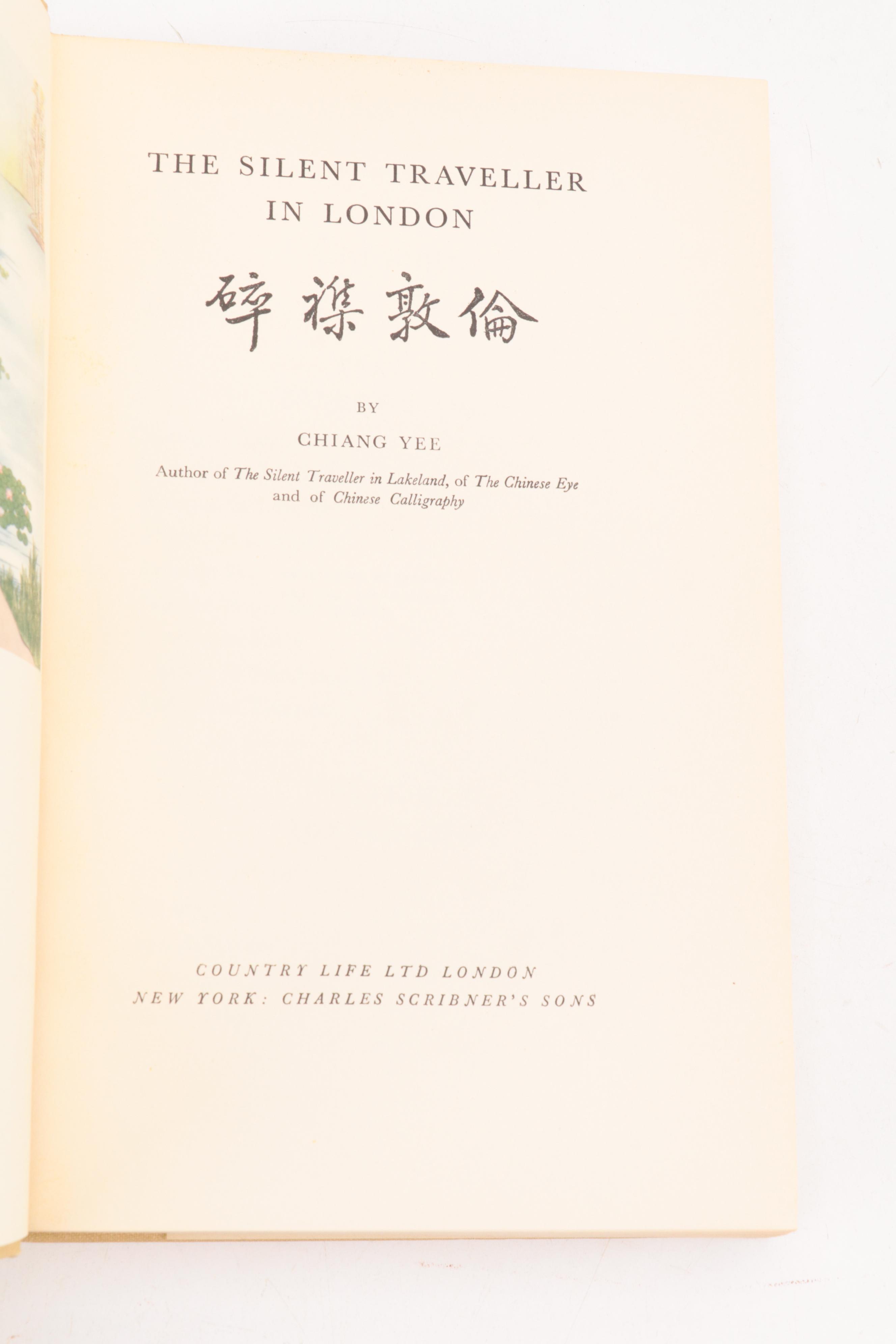 First Edition "The Silent Traveller in London" and More by Chiang Yee