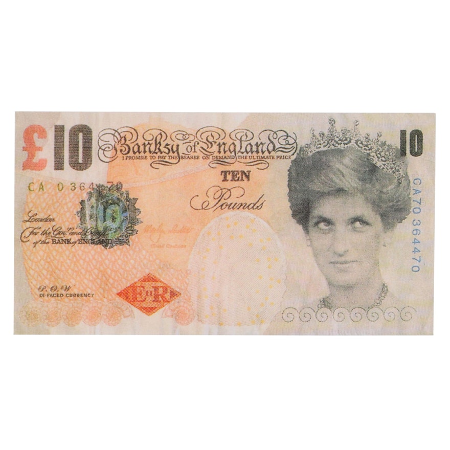 Giclée After Banksy "Di-Faced Tenner," 21st Century