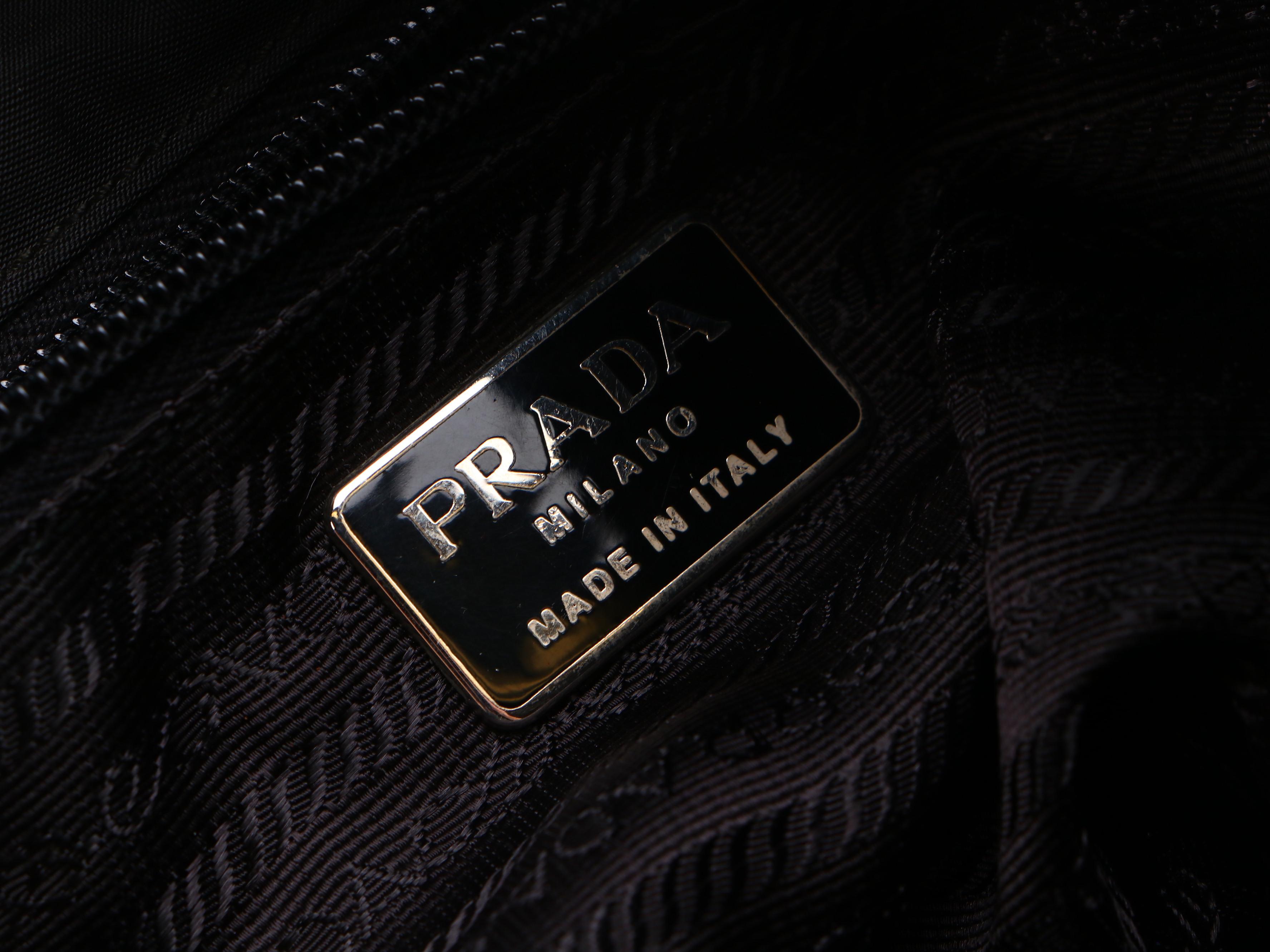 Prada Shoulder Bag in Black Tessuto Nylon with Cord Straps