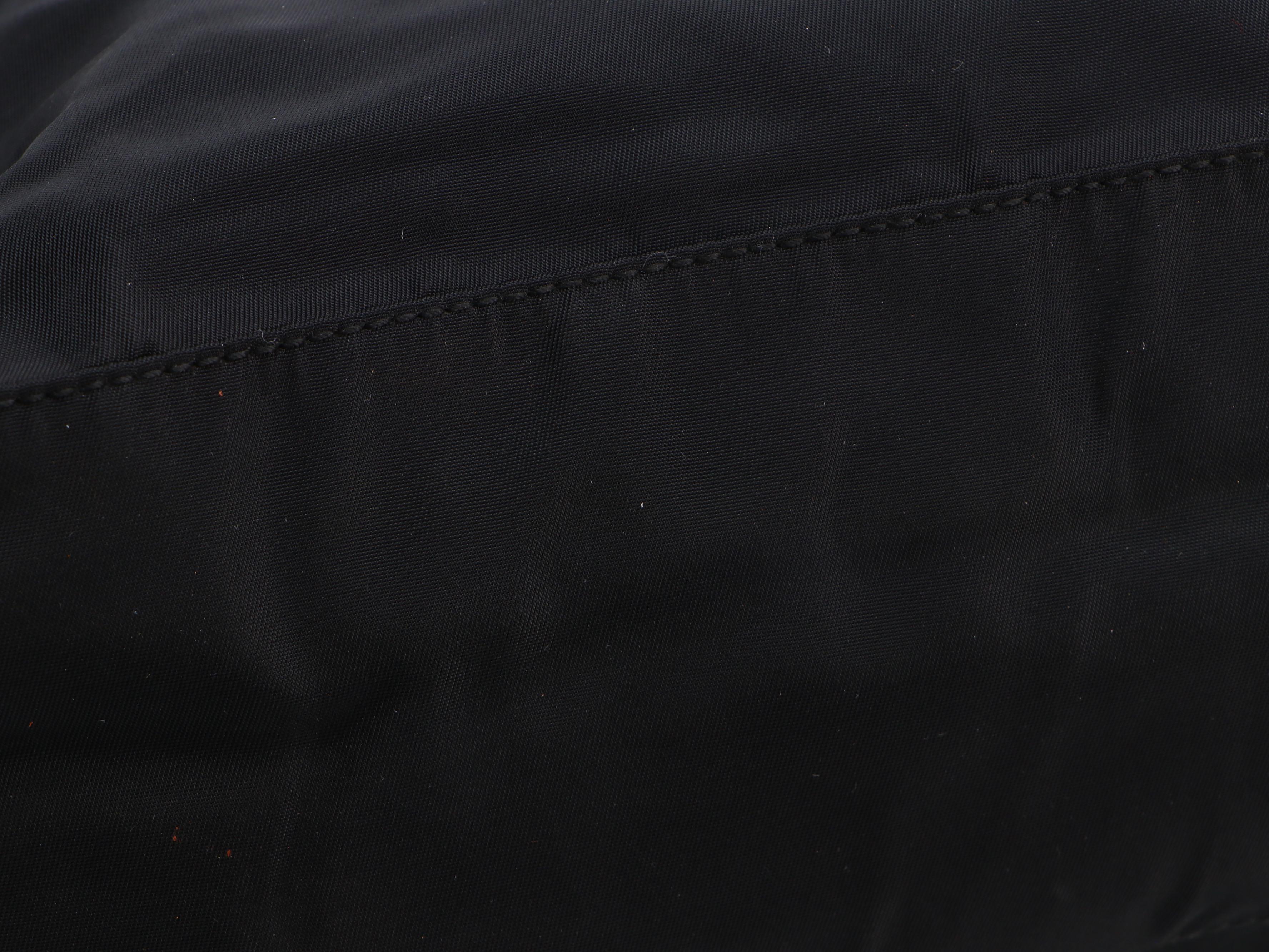 Prada Shoulder Bag in Black Tessuto Nylon with Cord Straps