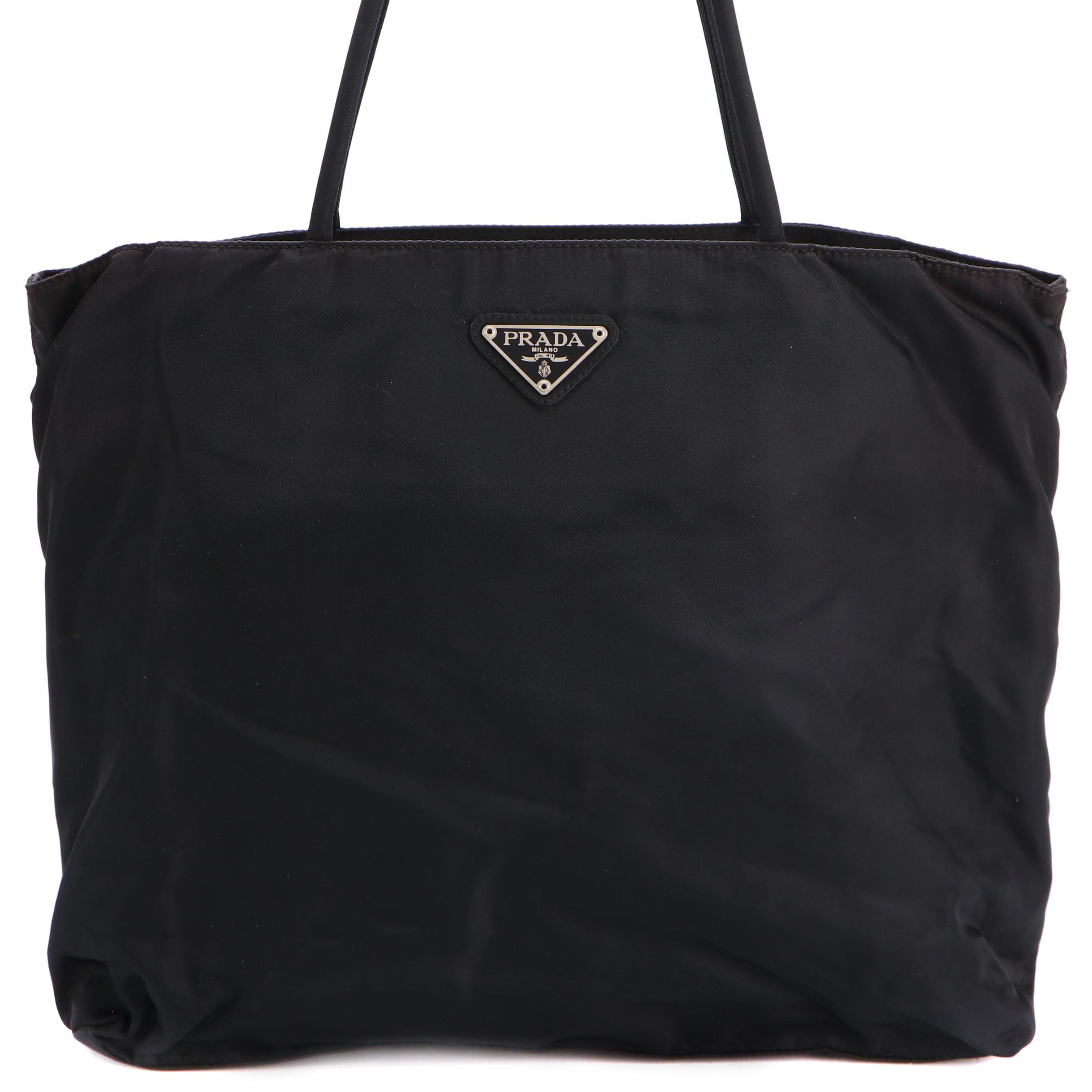 Prada Shoulder Bag in Black Tessuto Nylon with Cord Straps