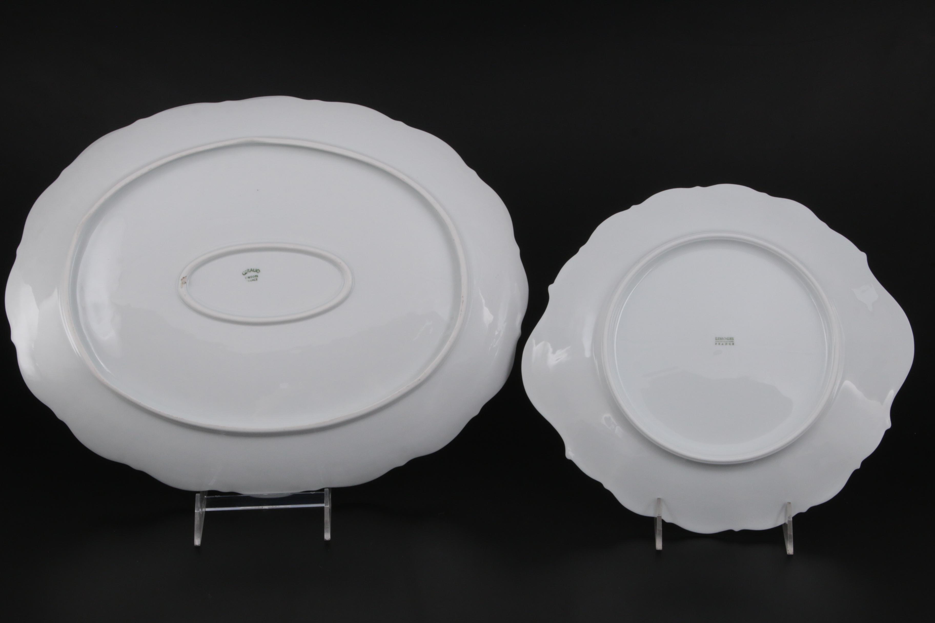 Giraud Limoges "Corail White" Porcelain Serveware