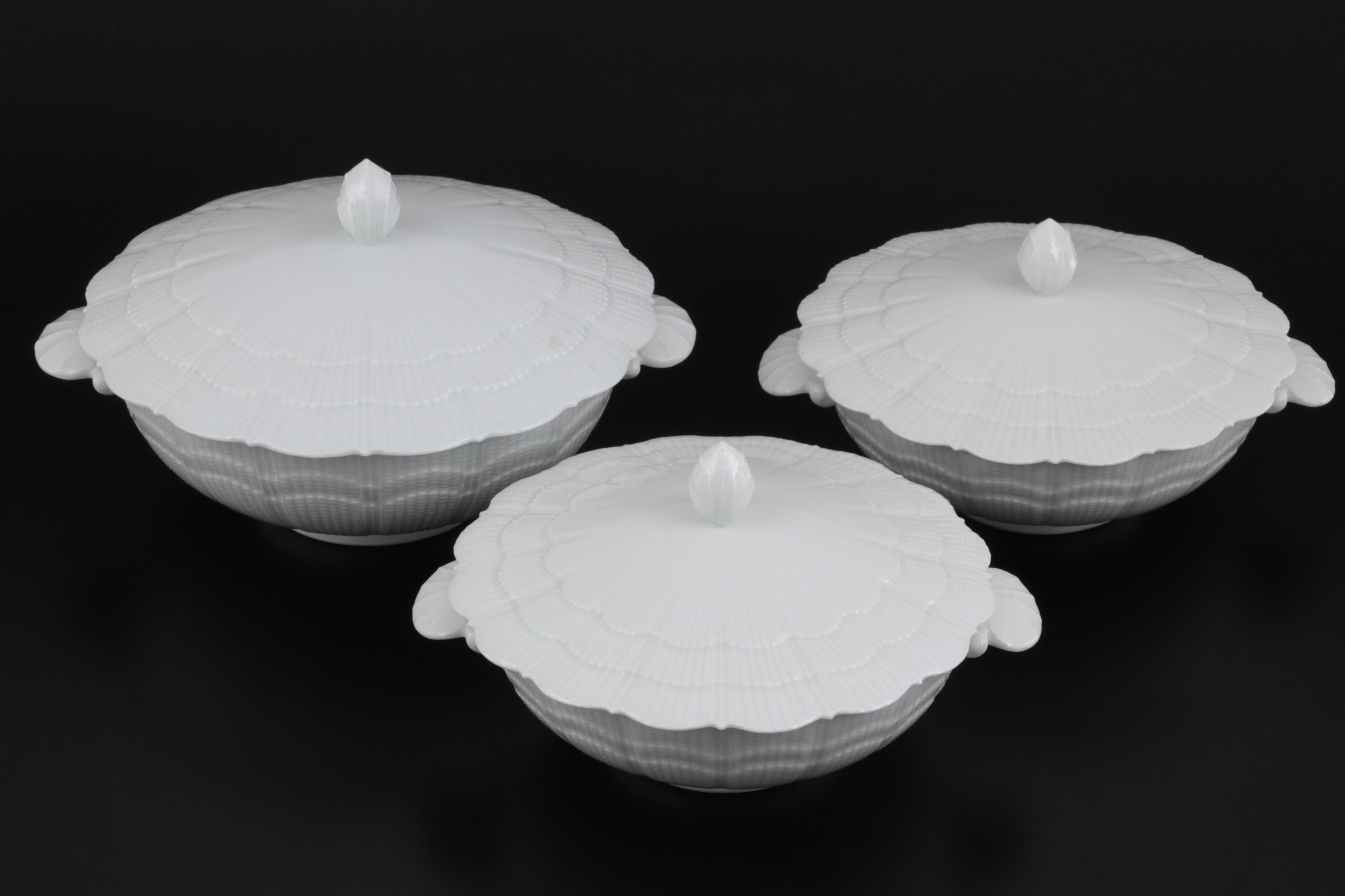 Giraud Limoges "Corail White" Porcelain Serveware