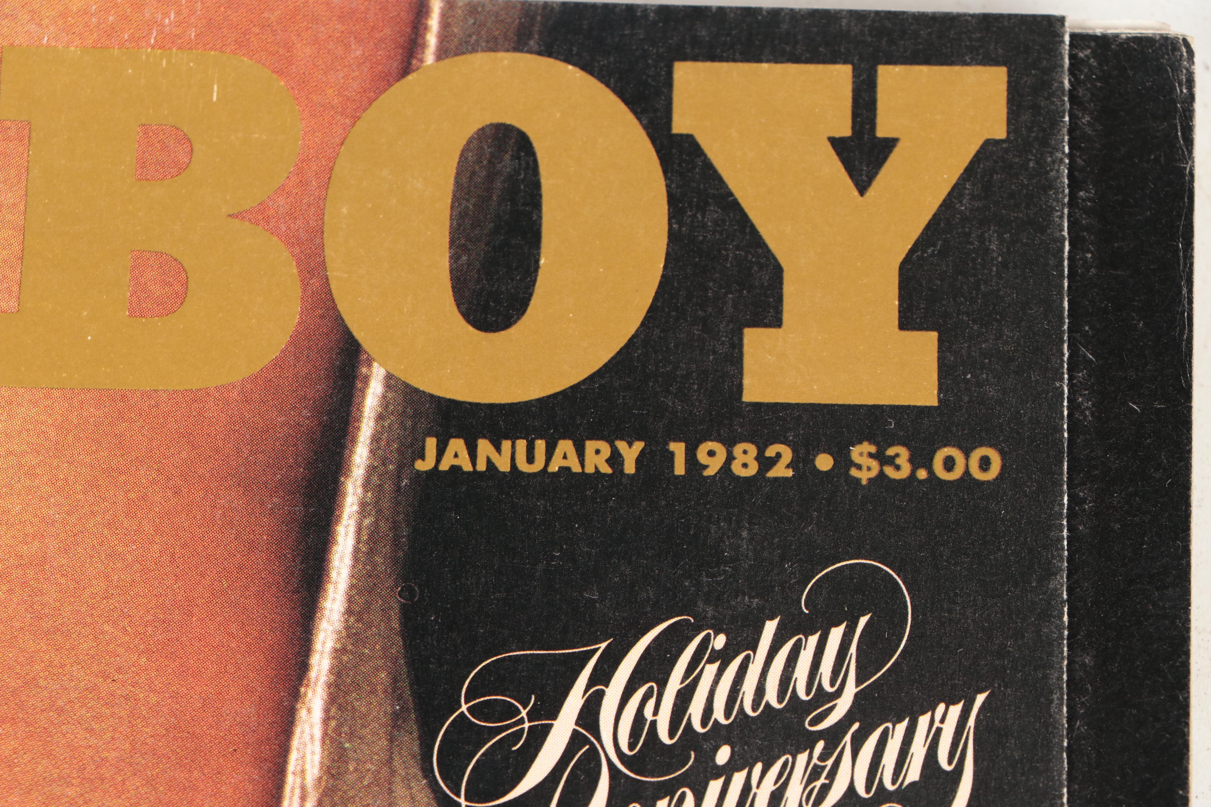 "Playboy" Magazines Featuring the 30th Anniversary Issue and Others, 1980s