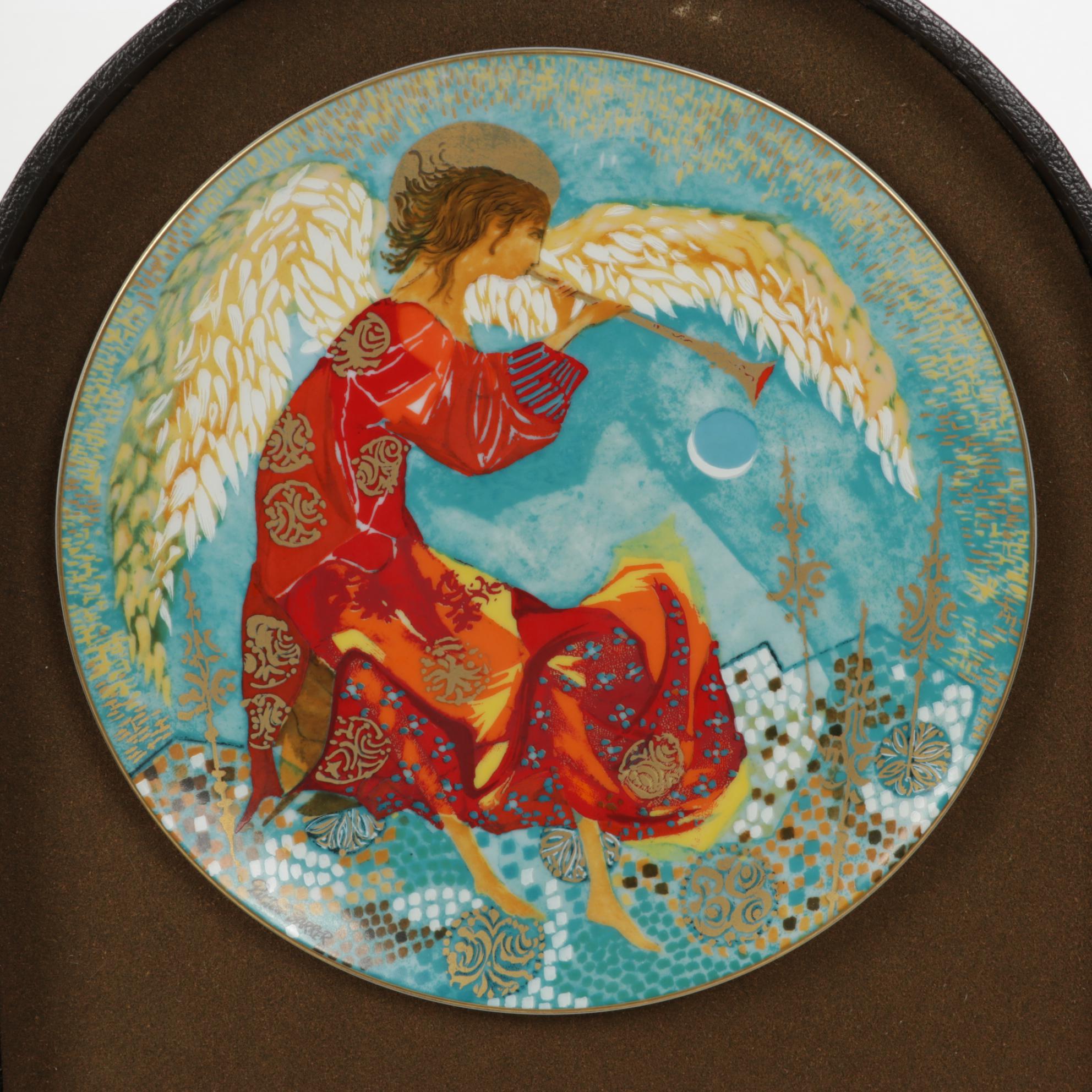 Anna Perenna "The Byzantine Triptych" Collector Plates on Folding Display Stand