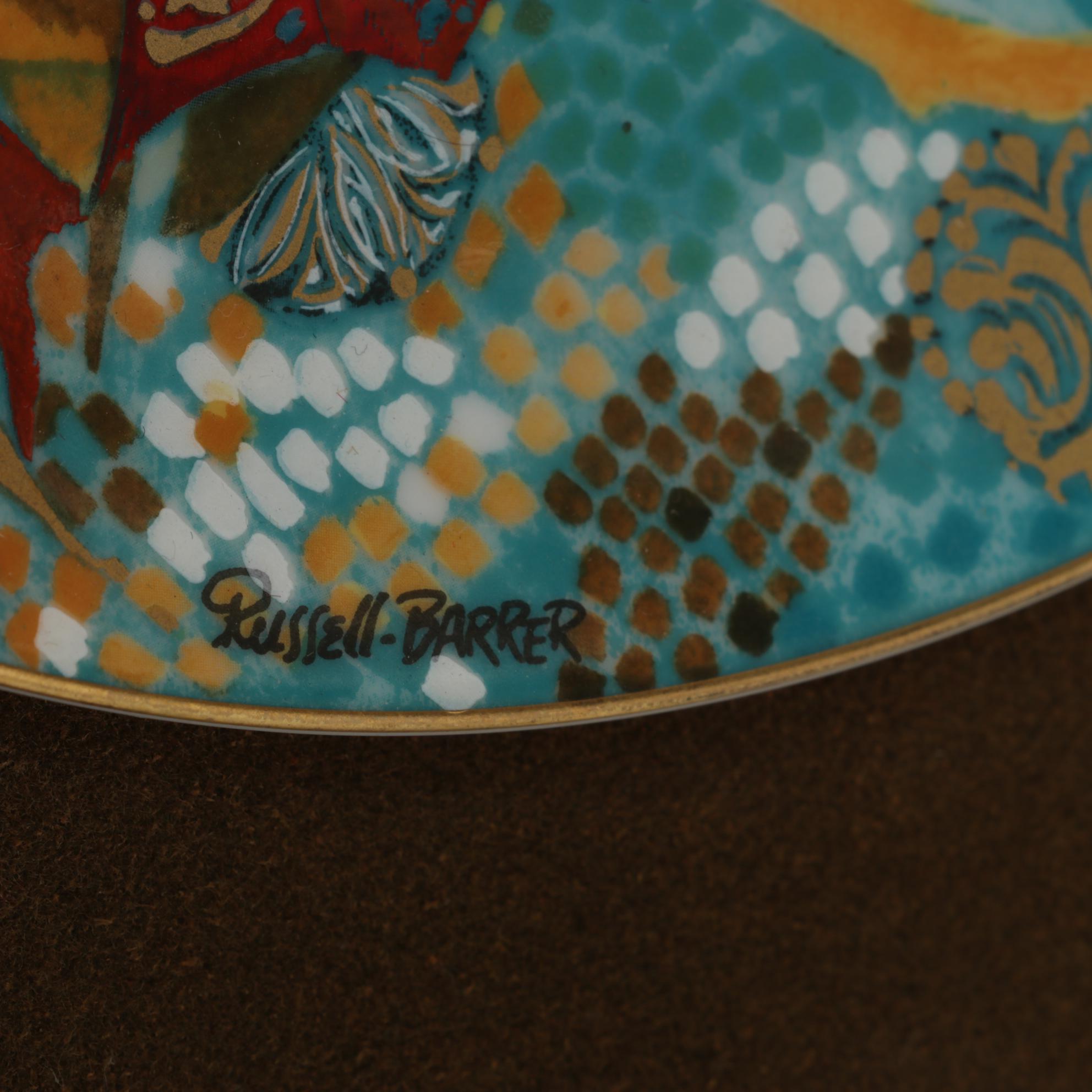 Anna Perenna "The Byzantine Triptych" Collector Plates on Folding Display Stand