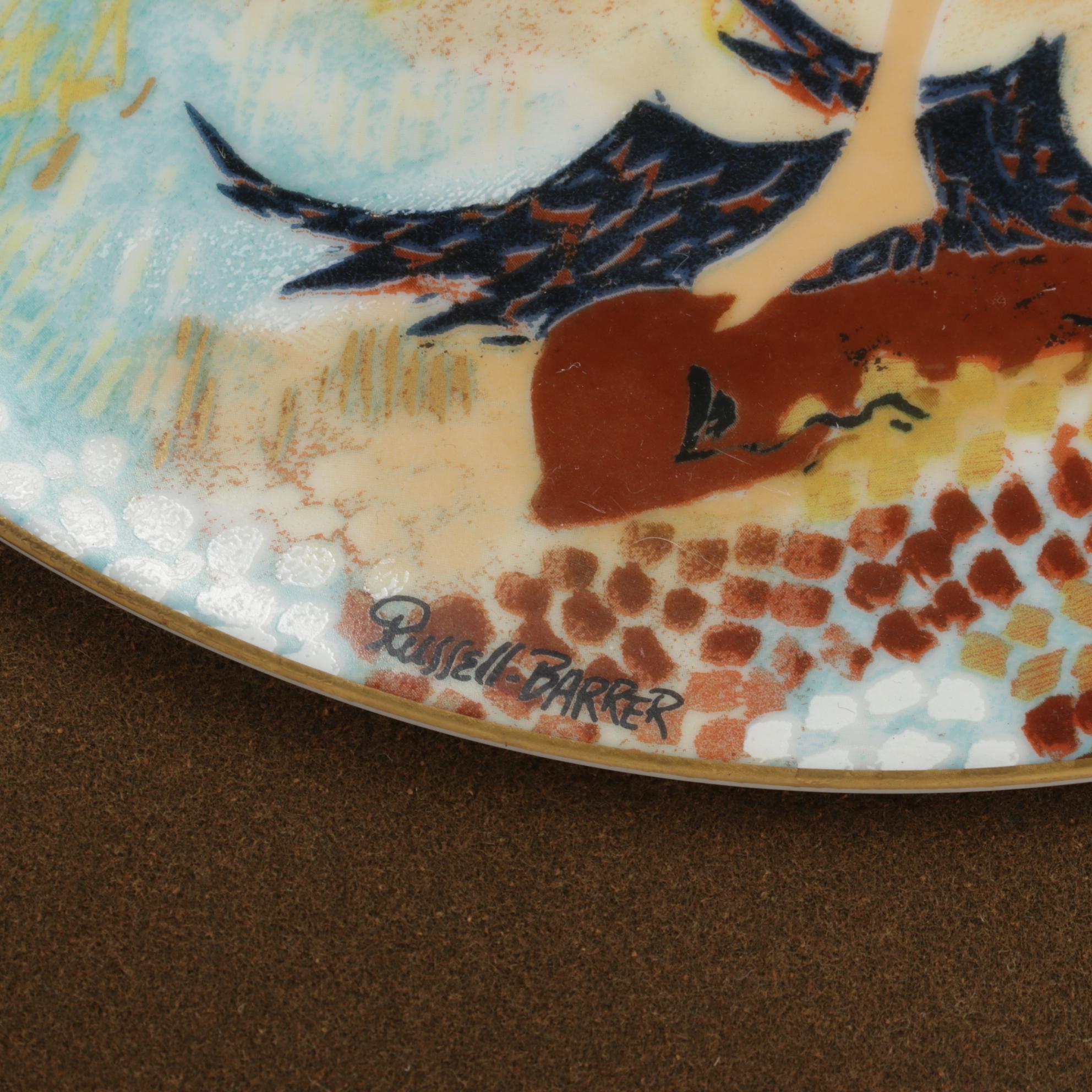 Anna Perenna "The Byzantine Triptych" Collector Plates on Folding Display Stand