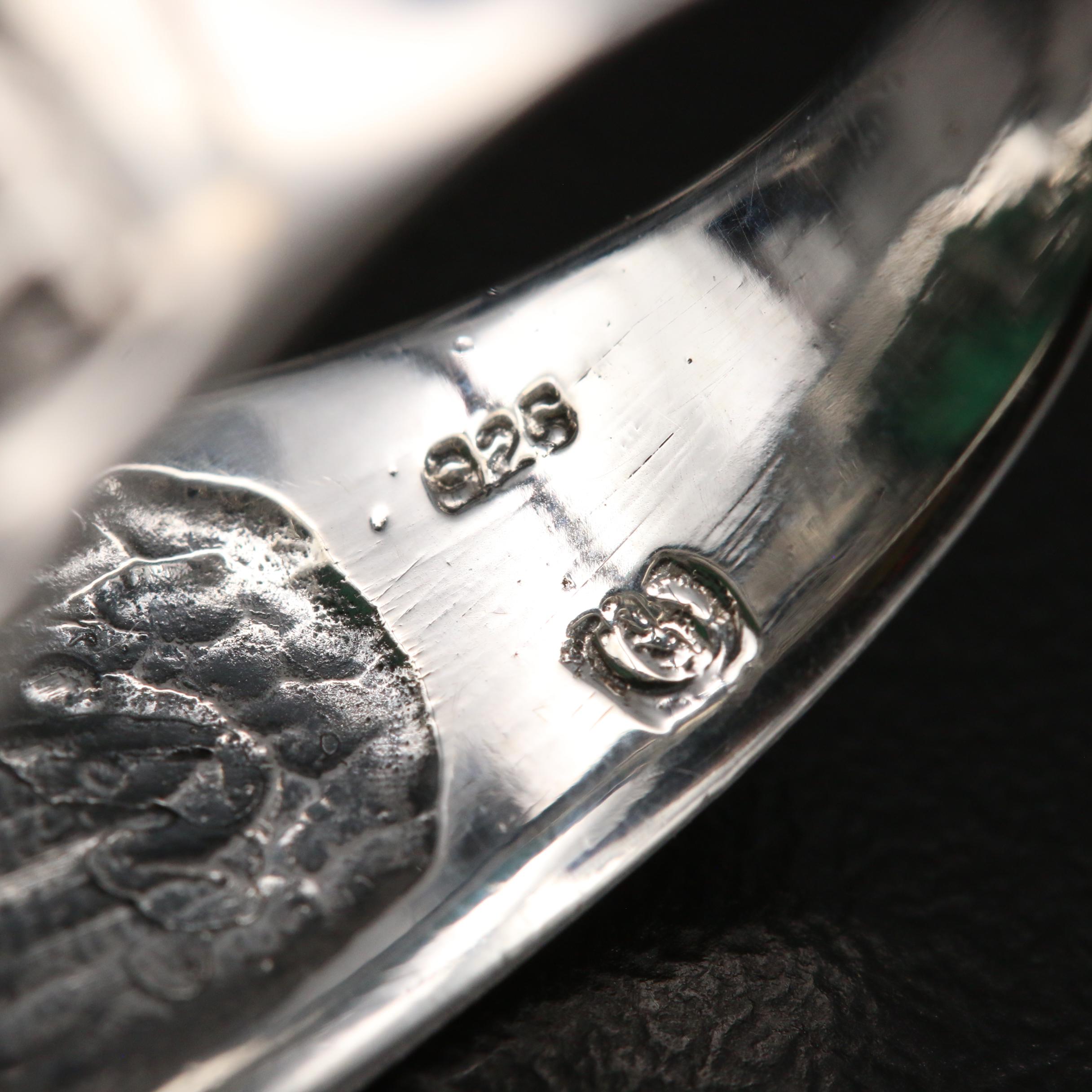 Sterling Rings Including Abalone, Rhodochrosite and Malachite