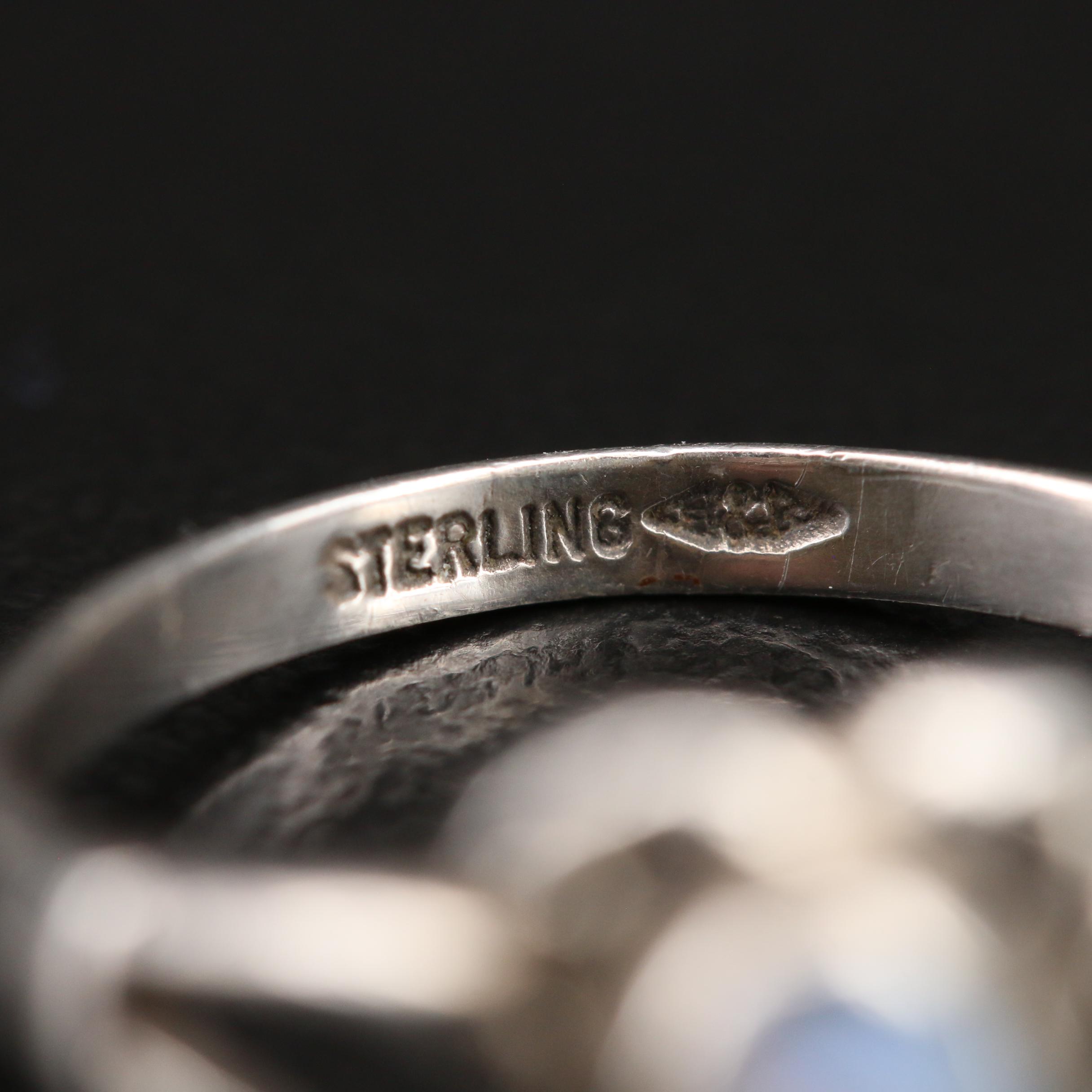 Sterling Rings Including Abalone, Rhodochrosite and Malachite