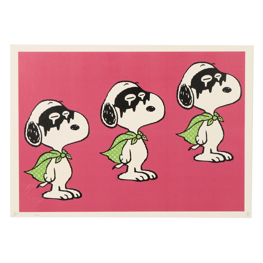 Death NYC Offset Lithograph of Masked Snoopy, 2020