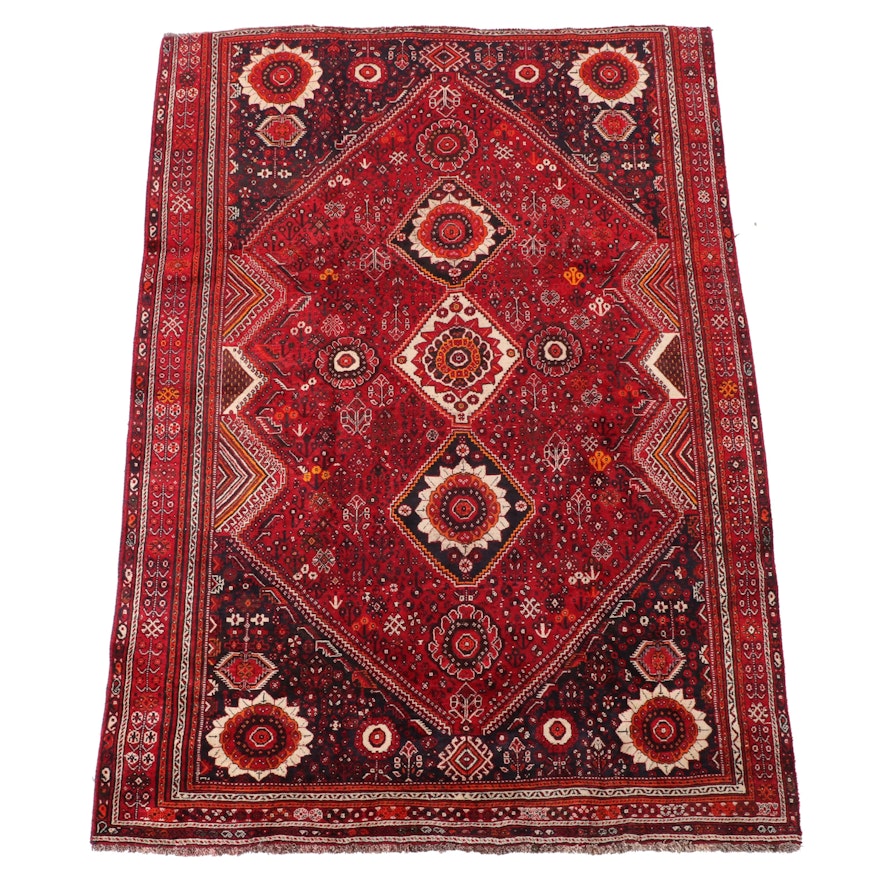 7' x 10'1 Hand-Knotted Persian Qashqai Area Rug