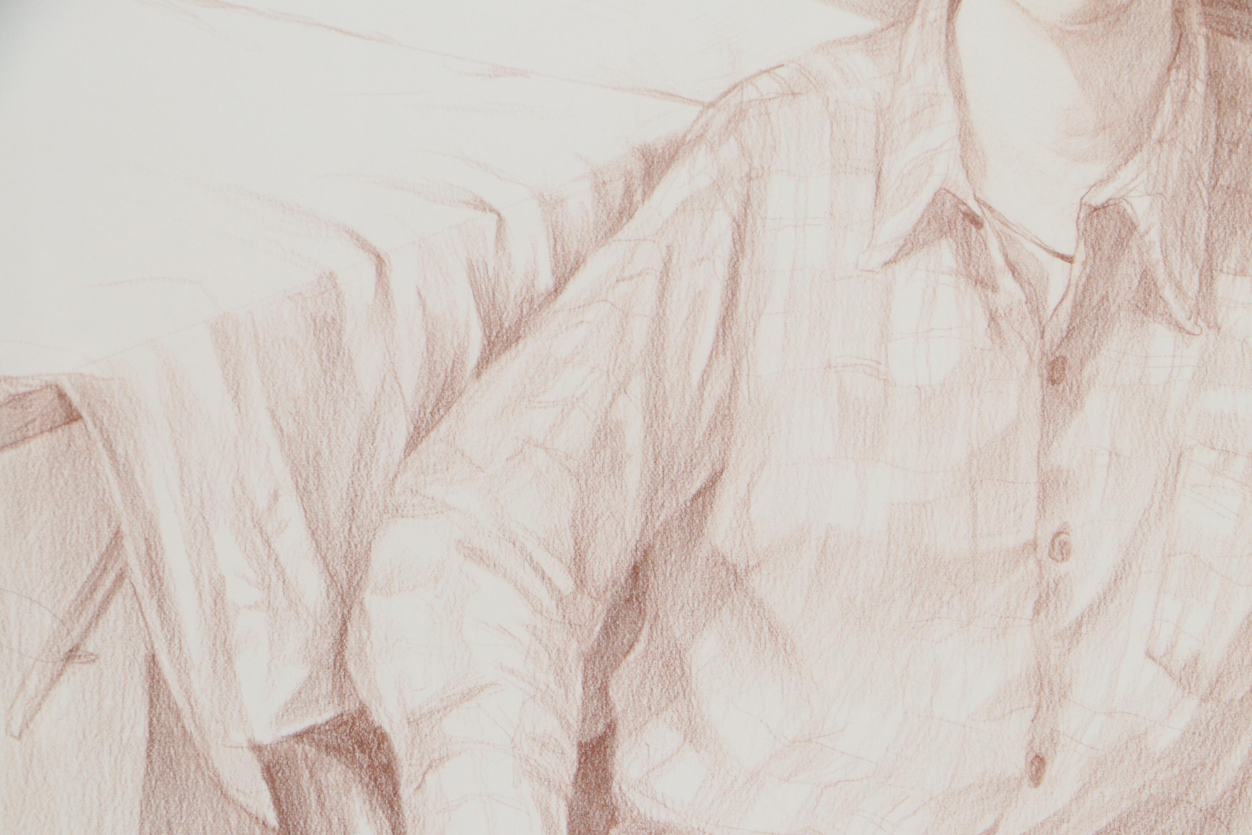 Stanley Louis Rosenthal Pencil Drawing "Portrait of a Boy," 1982