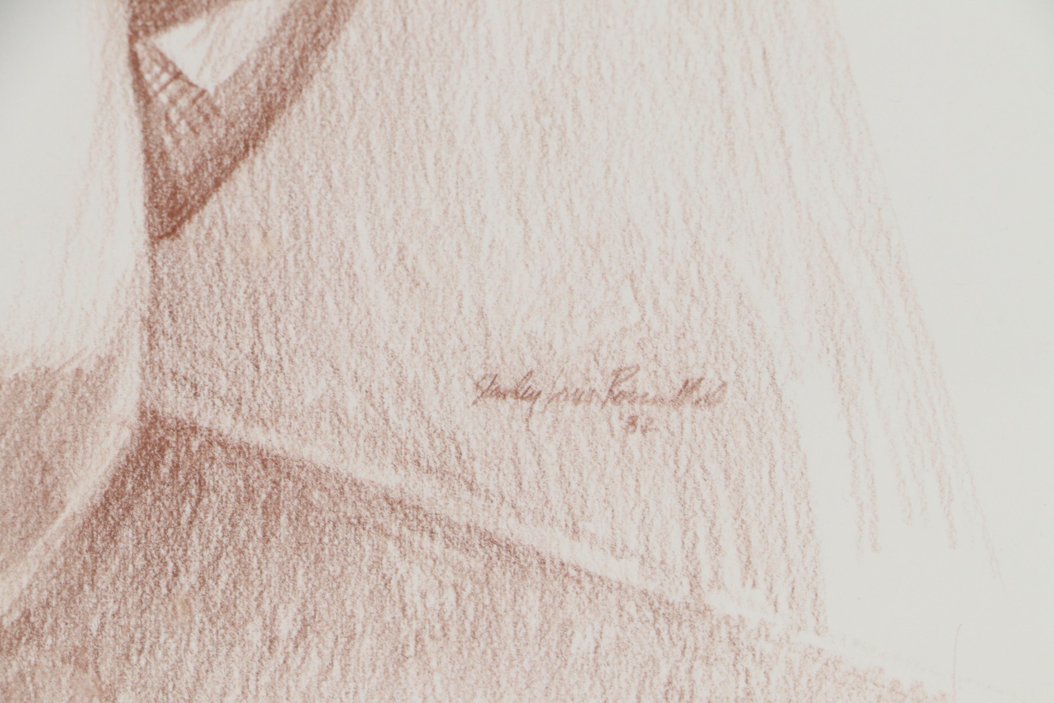 Stanley Louis Rosenthal Pencil Drawing "Portrait of a Boy," 1982