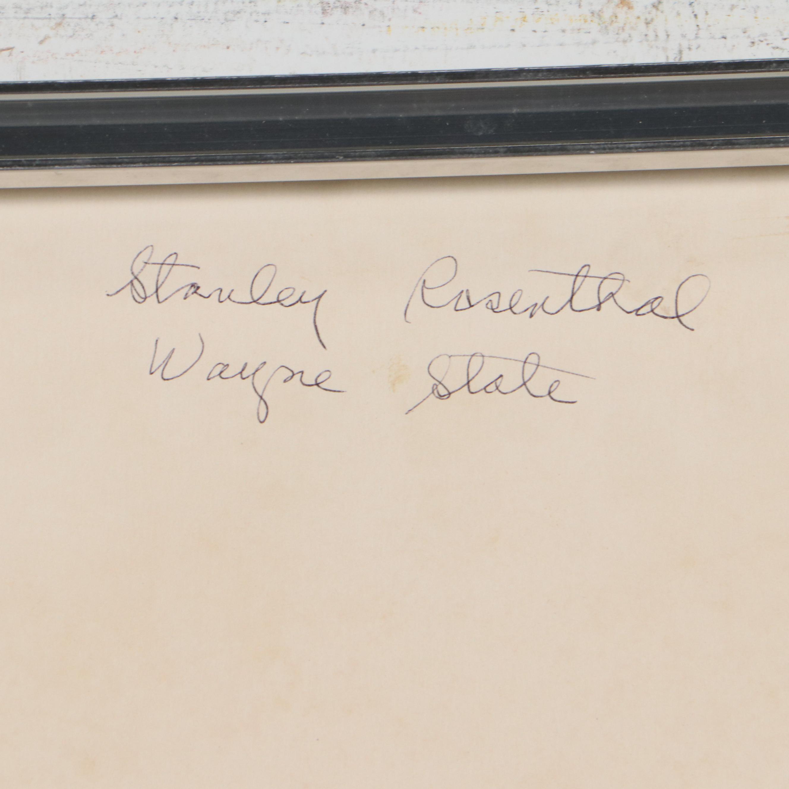 Stanley Louis Rosenthal Pencil Drawing "Portrait of a Boy," 1982