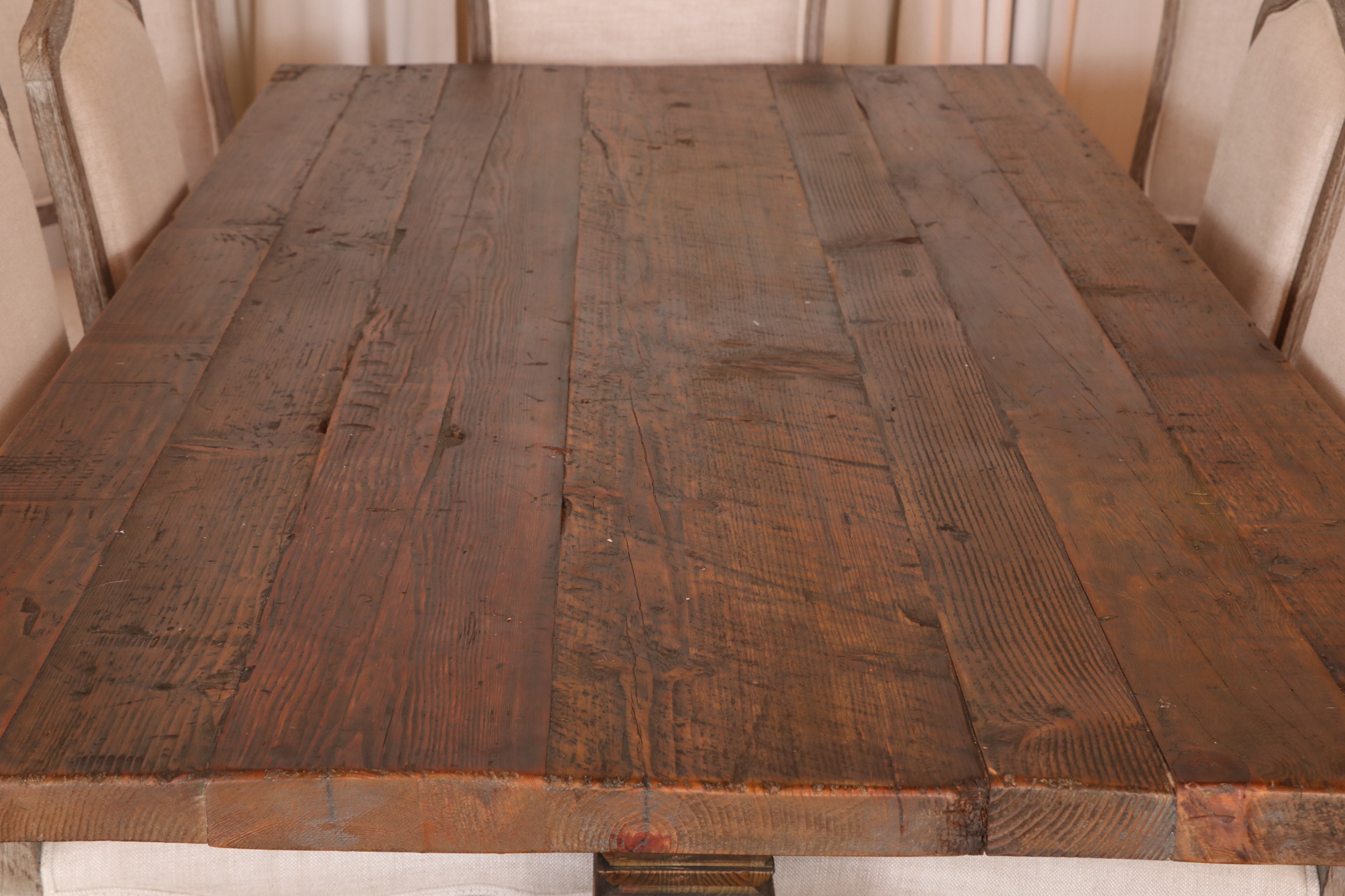 Arhaus "Kensington" Table and Restoration Hardware "Vintage French" Oak Chairs