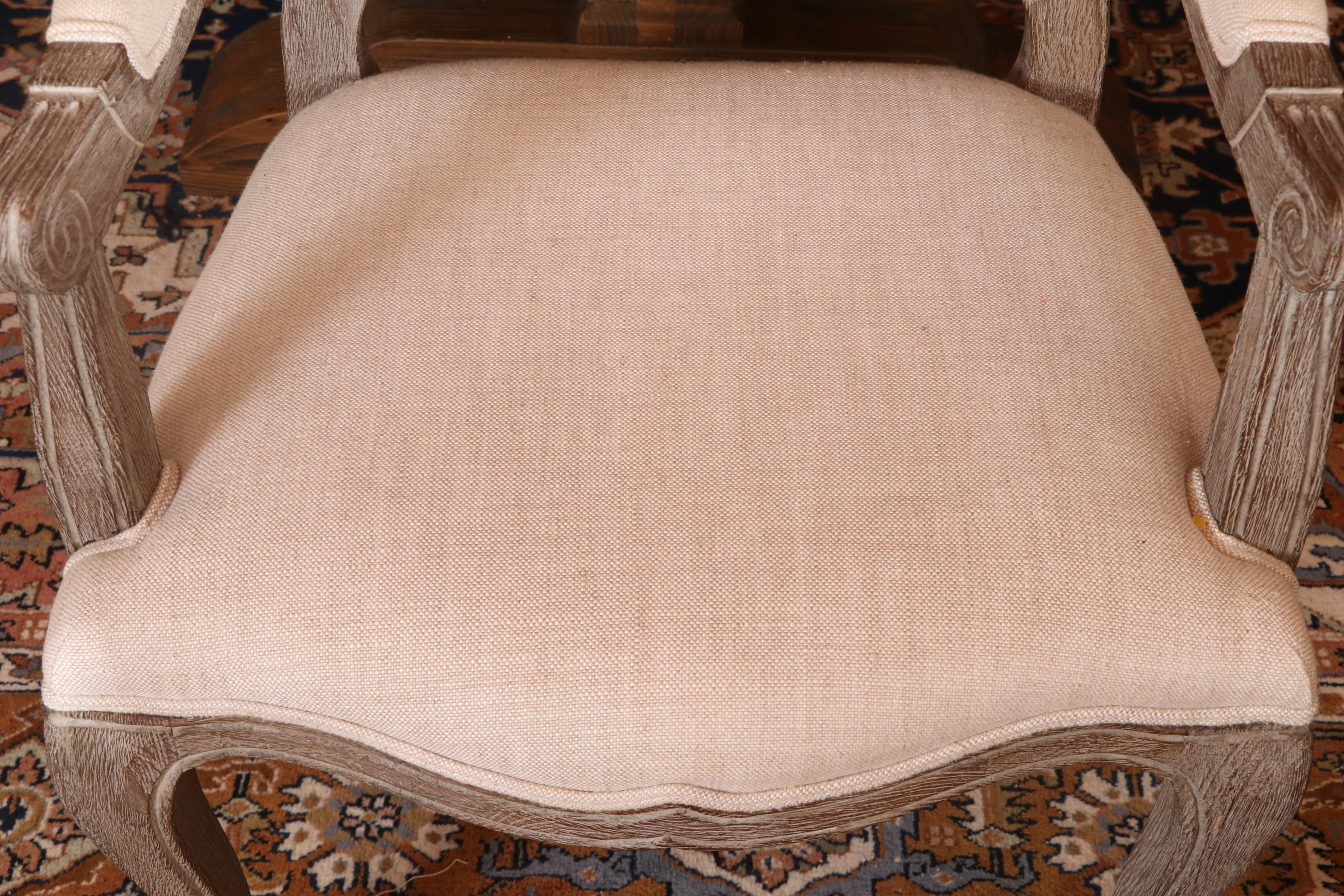 Arhaus "Kensington" Table and Restoration Hardware "Vintage French" Oak Chairs