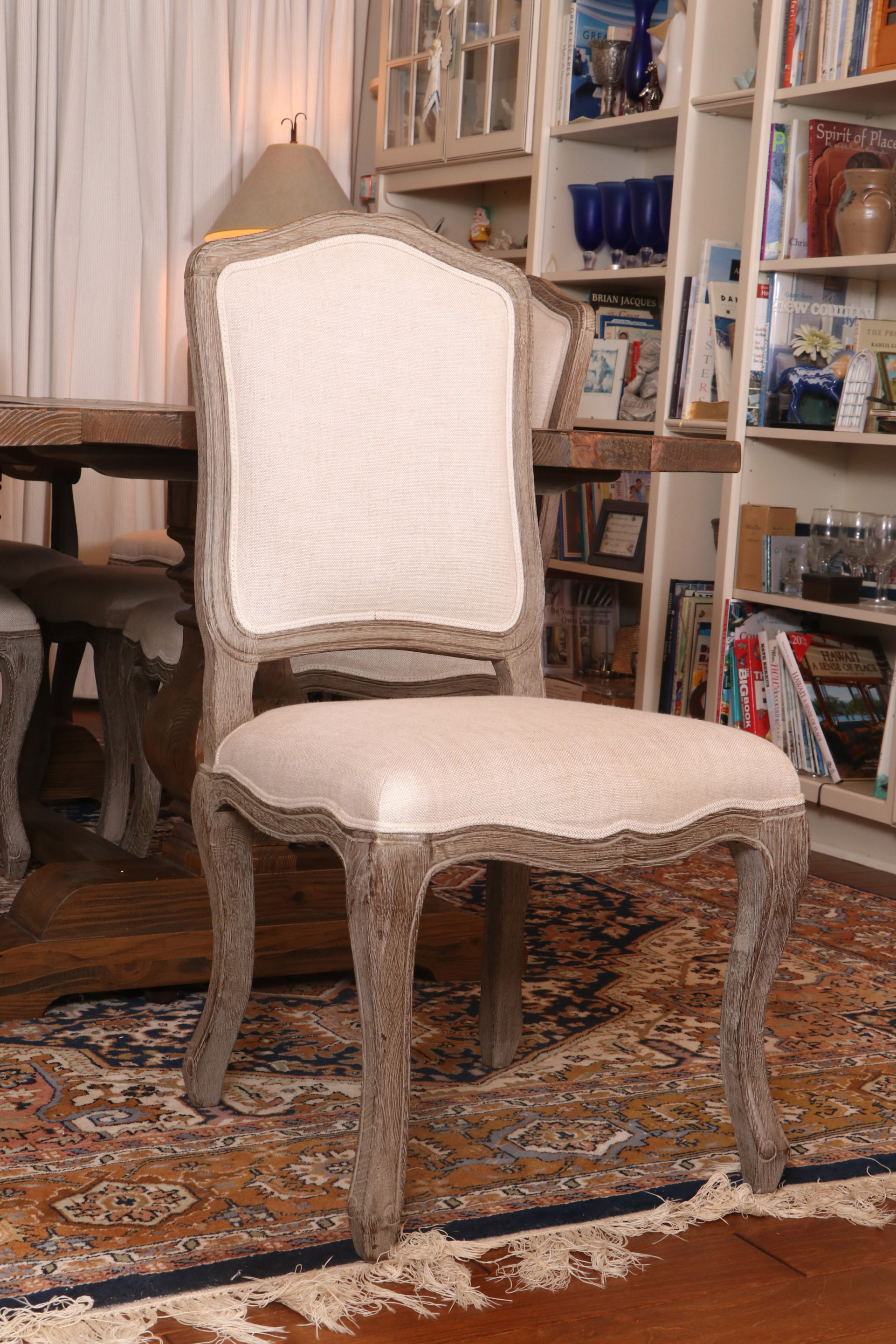 Arhaus "Kensington" Table and Restoration Hardware "Vintage French" Oak Chairs