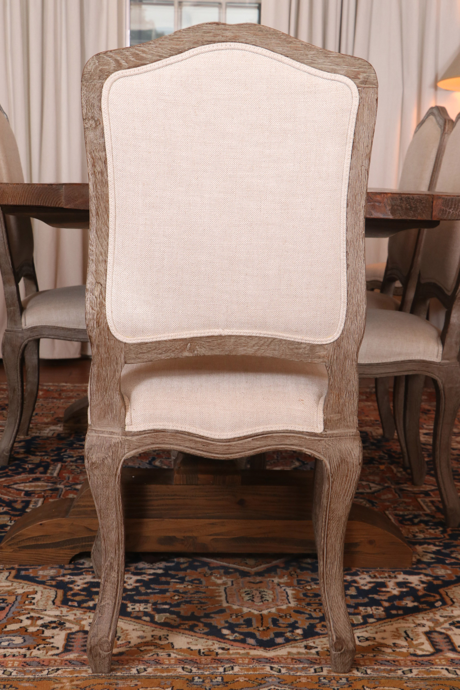 Arhaus "Kensington" Table and Restoration Hardware "Vintage French" Oak Chairs