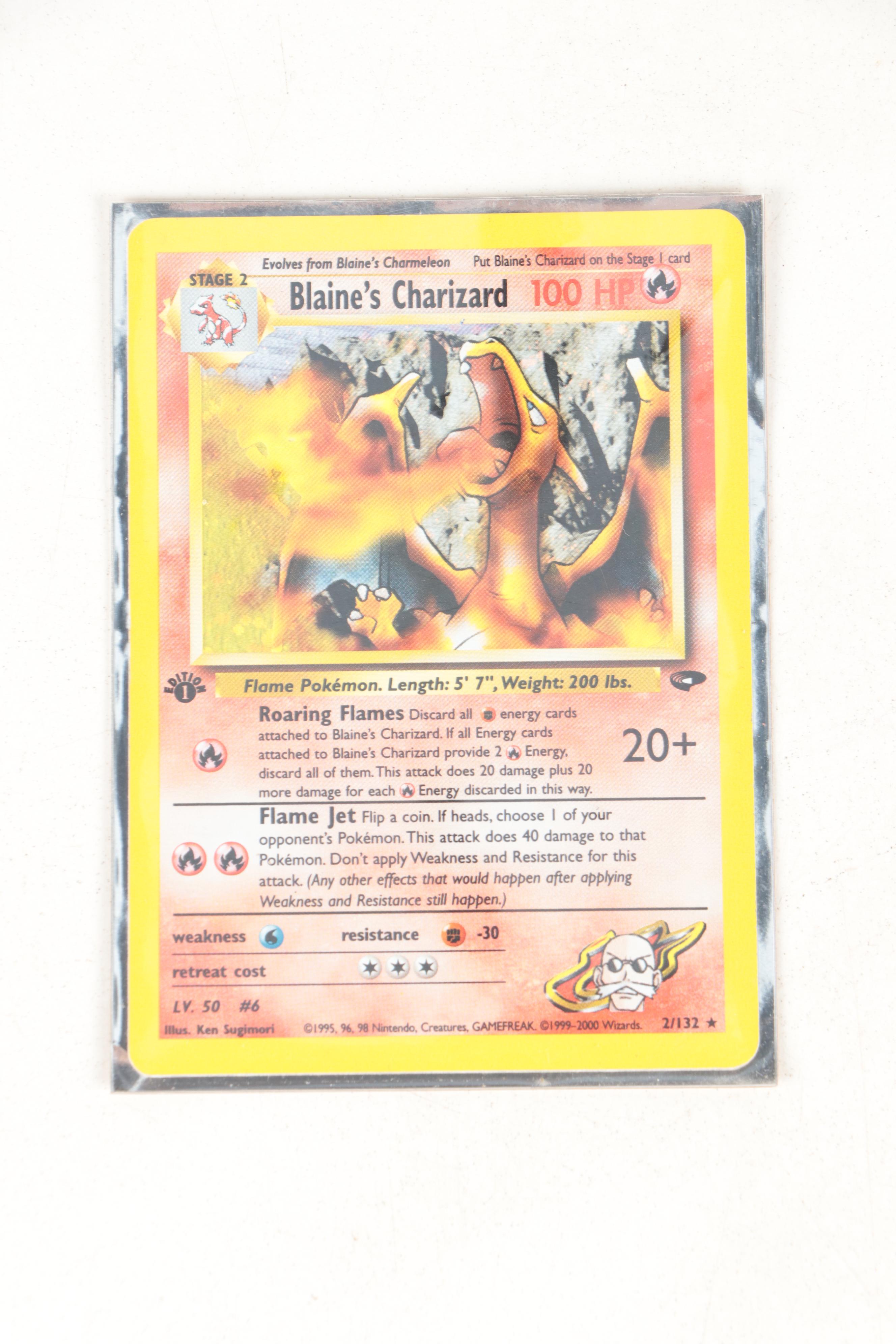 Charizard Pokémon Card Collection, Including First Edition "Blaine's Charizard"