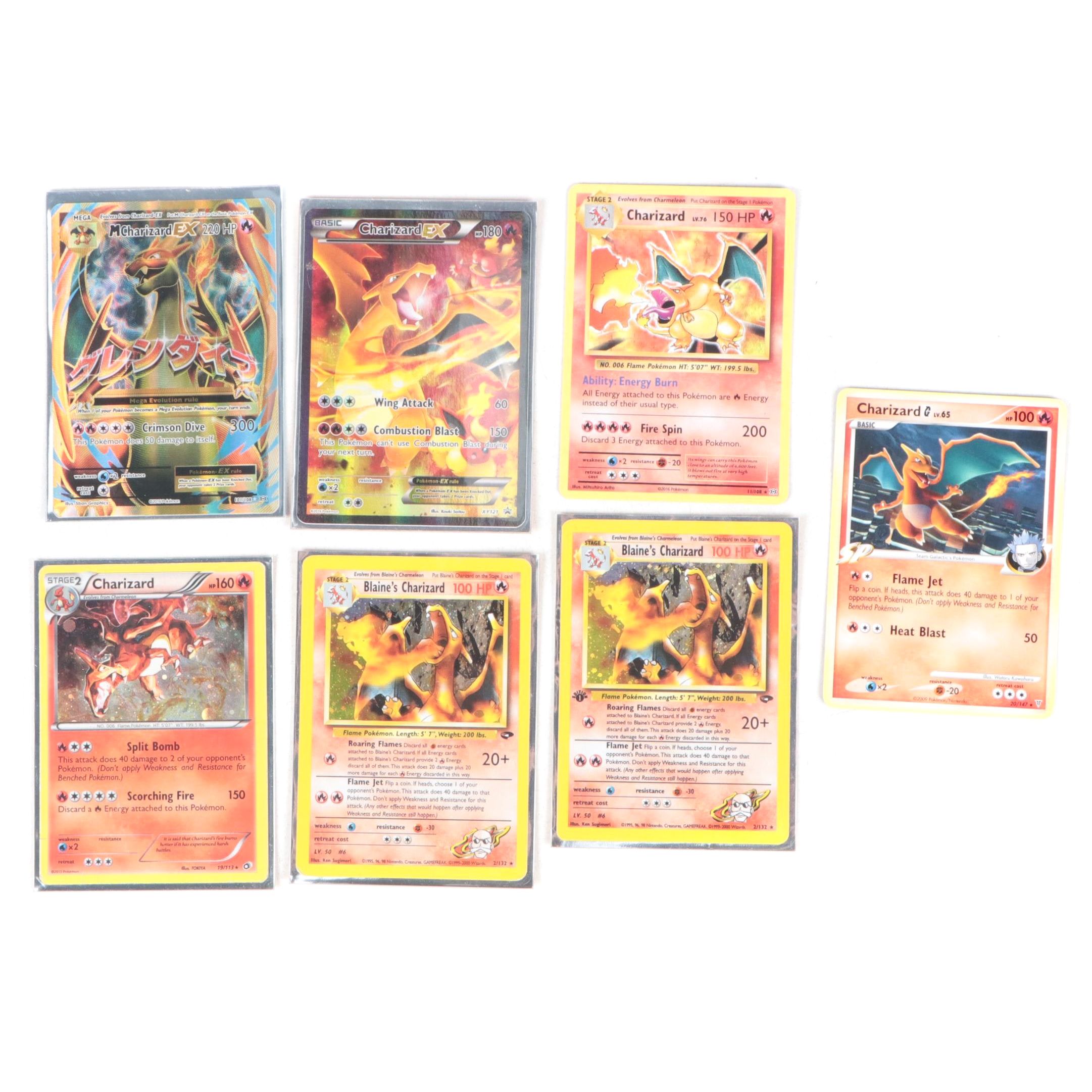 Charizard Pokémon Card Collection, Including First Edition "Blaine's Charizard"