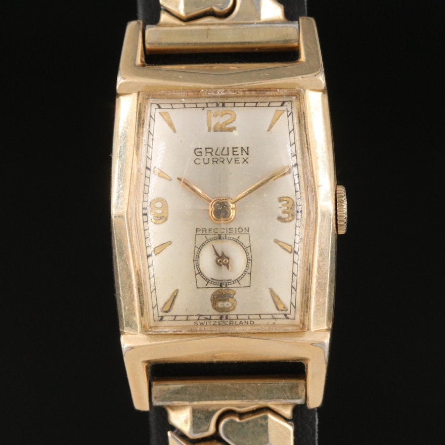 Vintage Gruen Curvex Precision Gold Filled Wristwatch