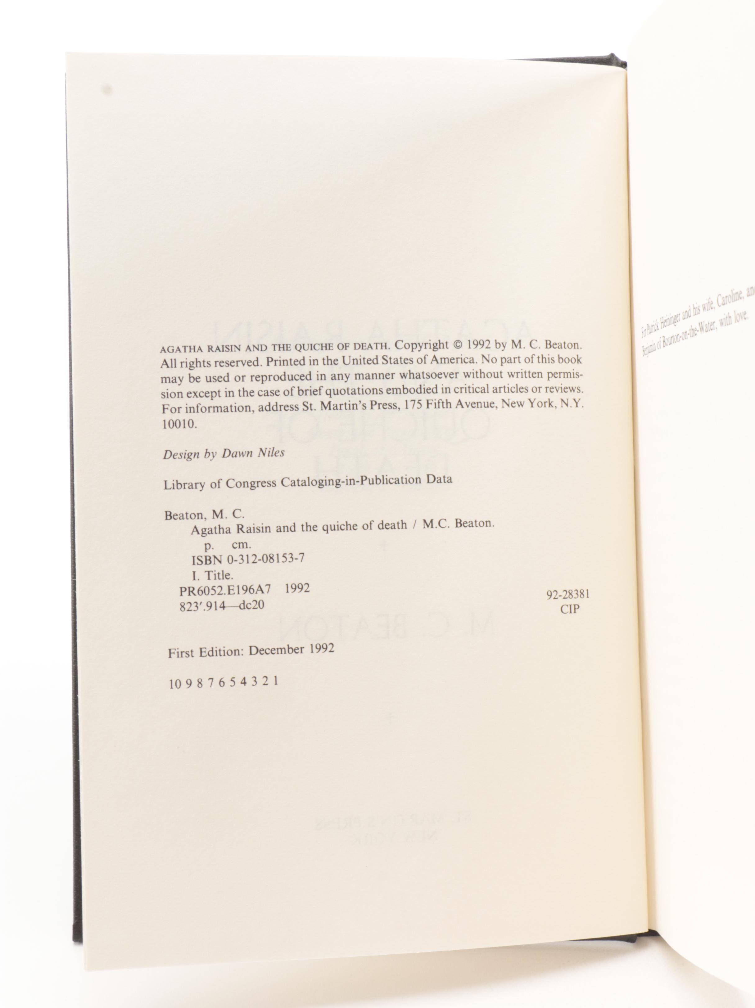 M. C. Beaton Mystery Novel Collection, Including First Editions