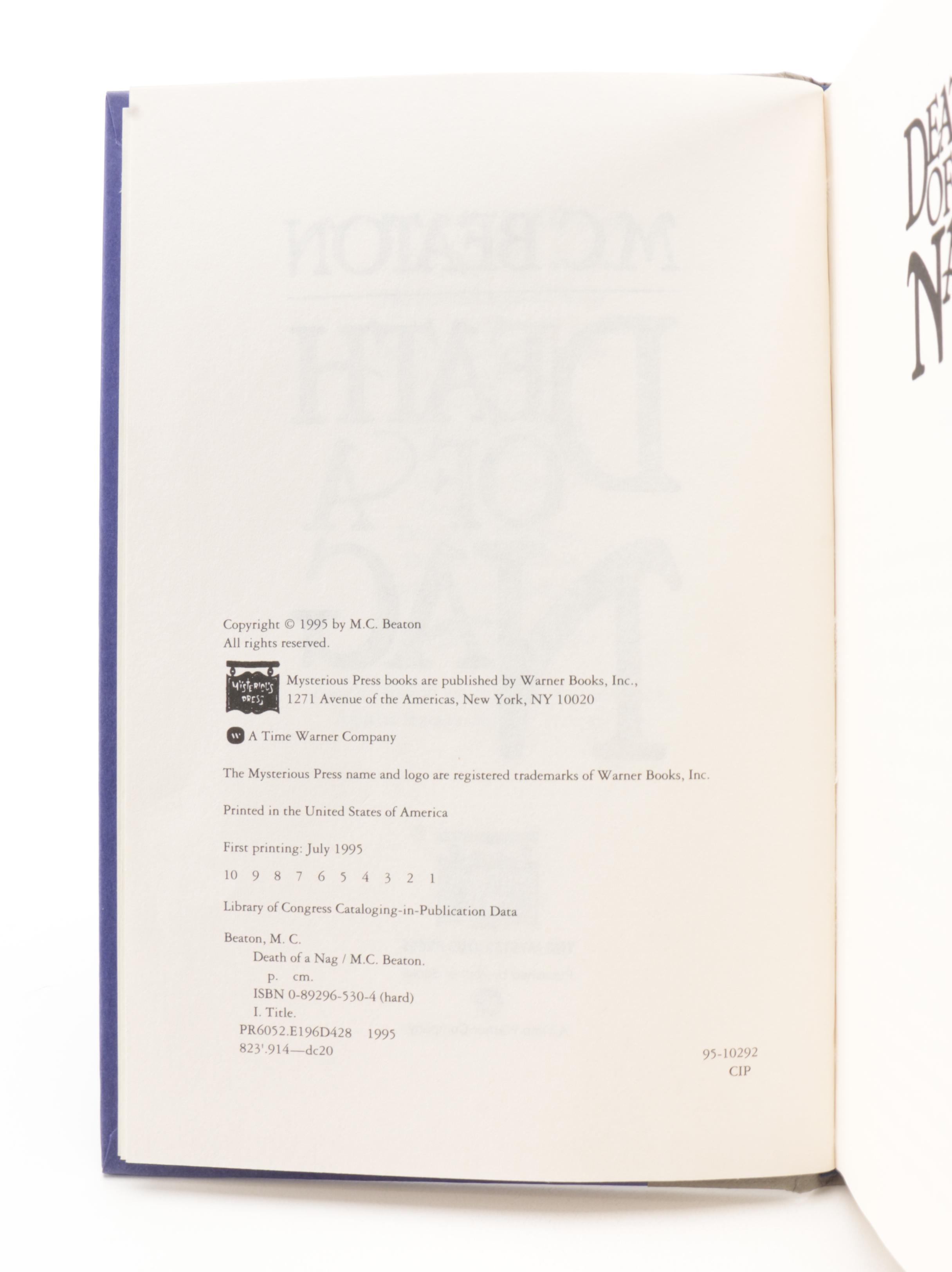 M. C. Beaton Mystery Novel Collection, Including First Editions