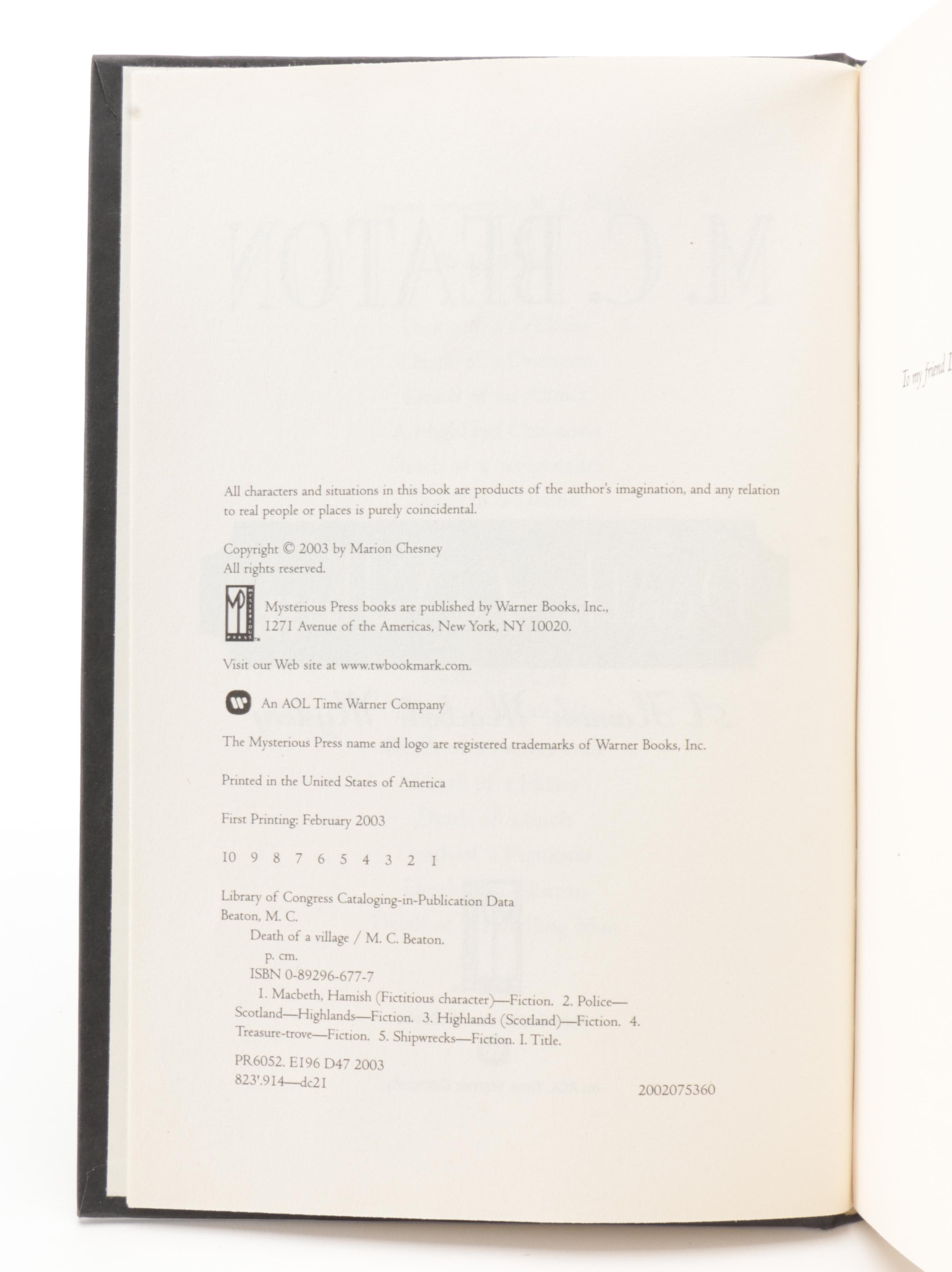 M. C. Beaton Mystery Novel Collection, Including First Editions