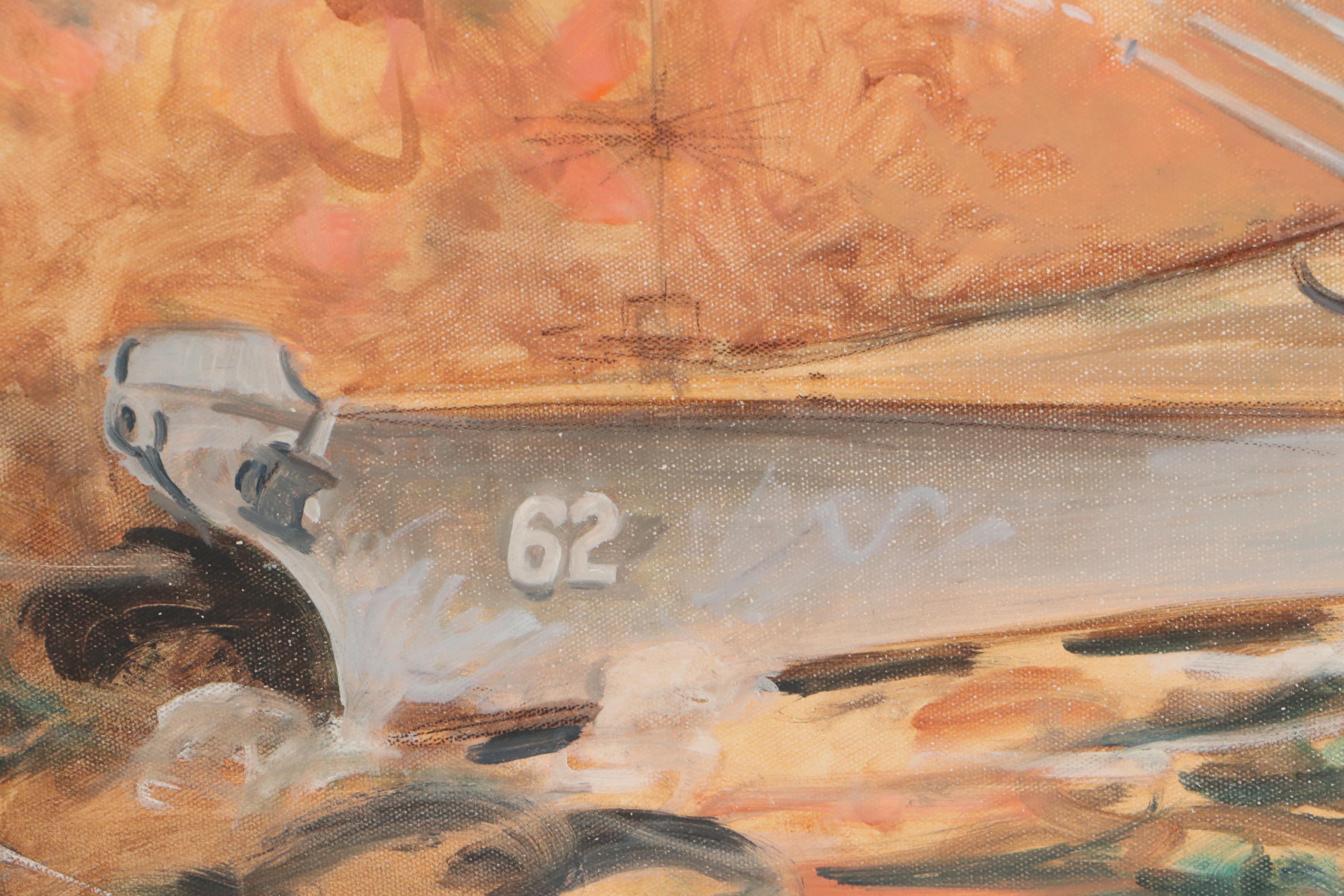 Kamil Kubik Oil Painting of USS New Jersey BB-62